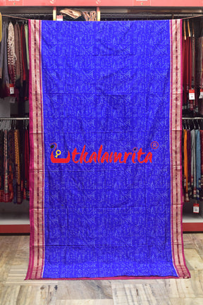 Navy Blue Rani Sree Ganeet Sambalpuri Silk Saree