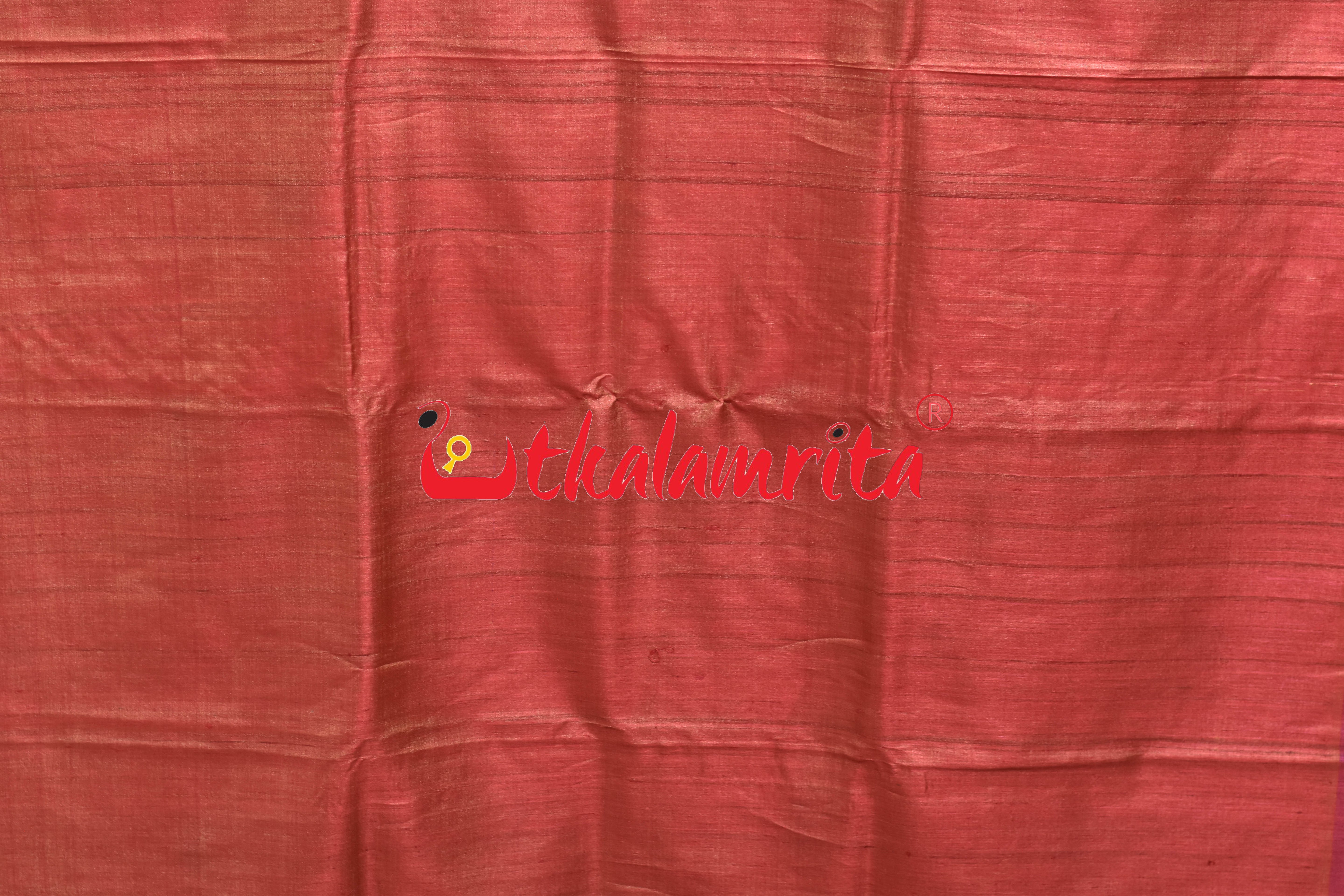 Red Tribal Huts Phoda Anchal Gopalpur Tussar Saree
