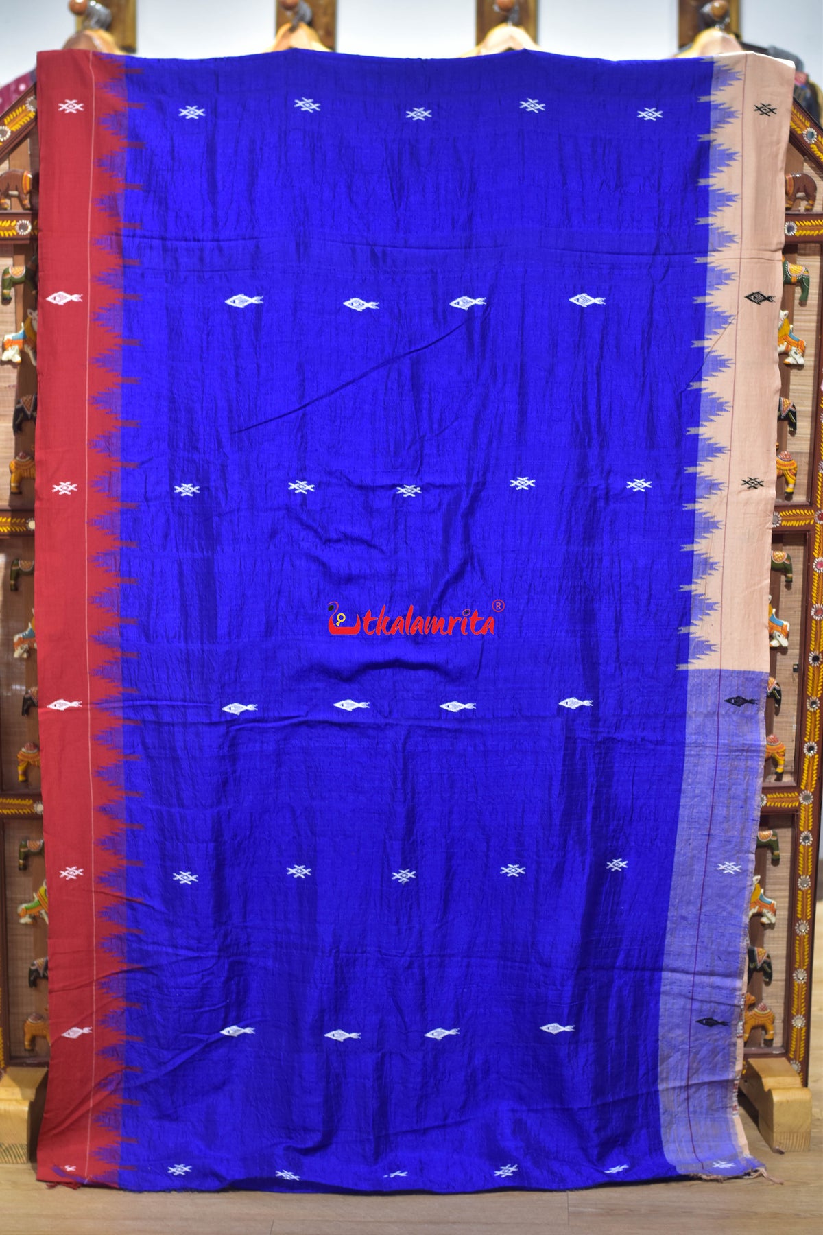 Indigo Ganga Jamuna Tussar Kotpad Saree