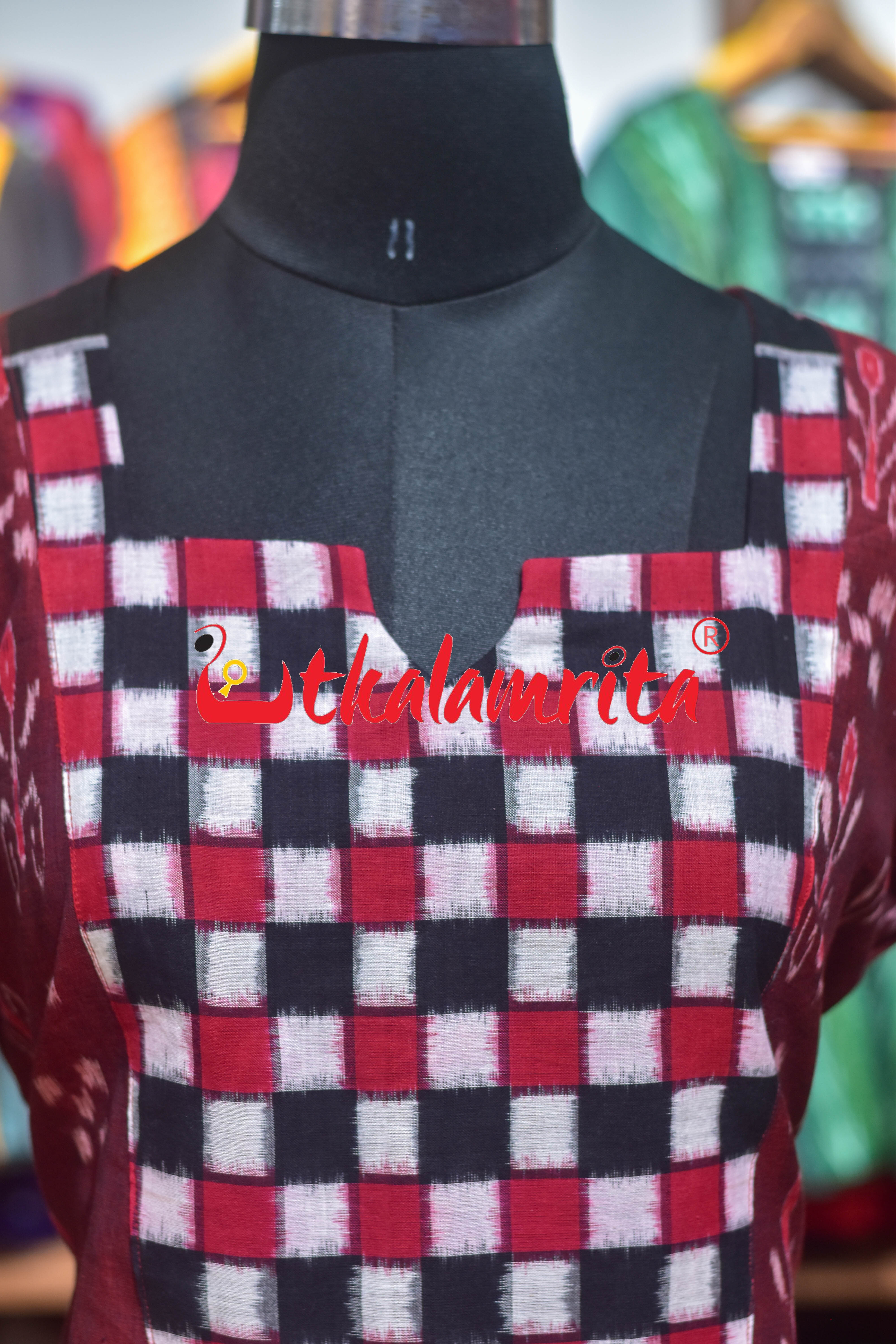 Maroon Kadha Total Pasapli (Ladies Kurta)