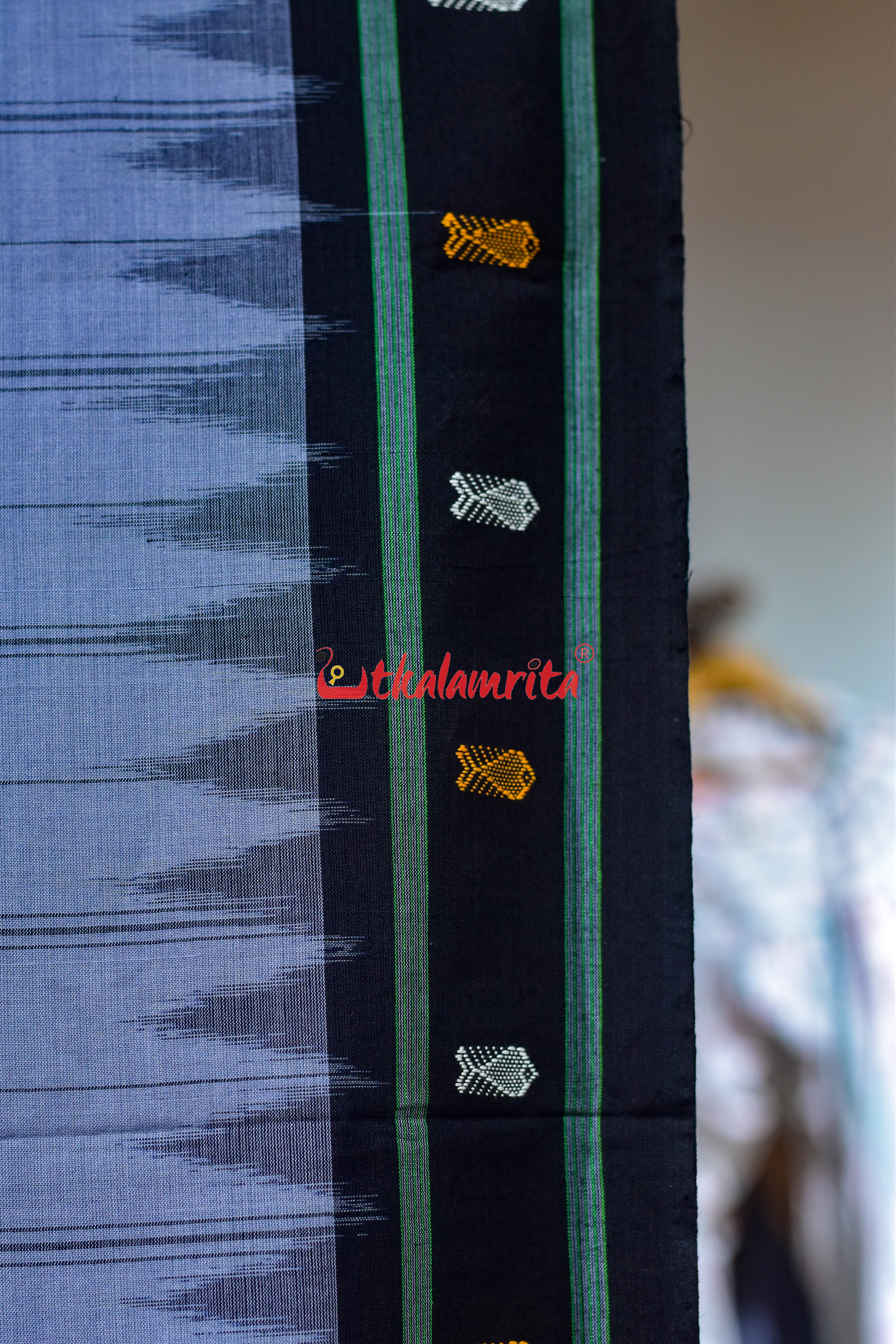 Nuapatna Hazar Buti Ash Grey Cotton Saree