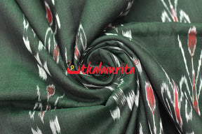 Deepest Green Pasapali and Kadha (Fabric)