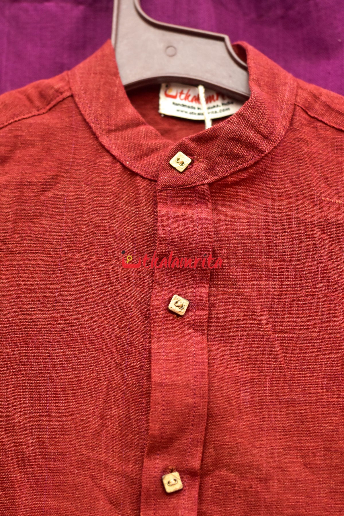 Plain Maroon Kotpad (Kid's Shirt)