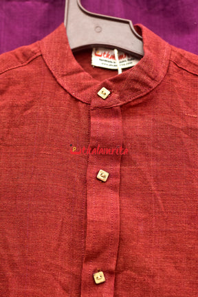 Plain Maroon Kotpad (Kid's Shirt)