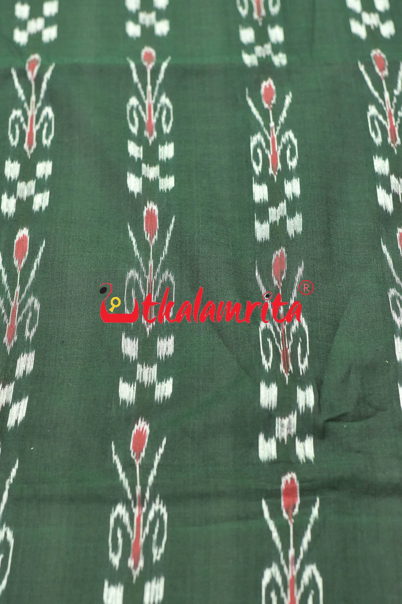 Deepest Green Pasapali and Kadha (Fabric)