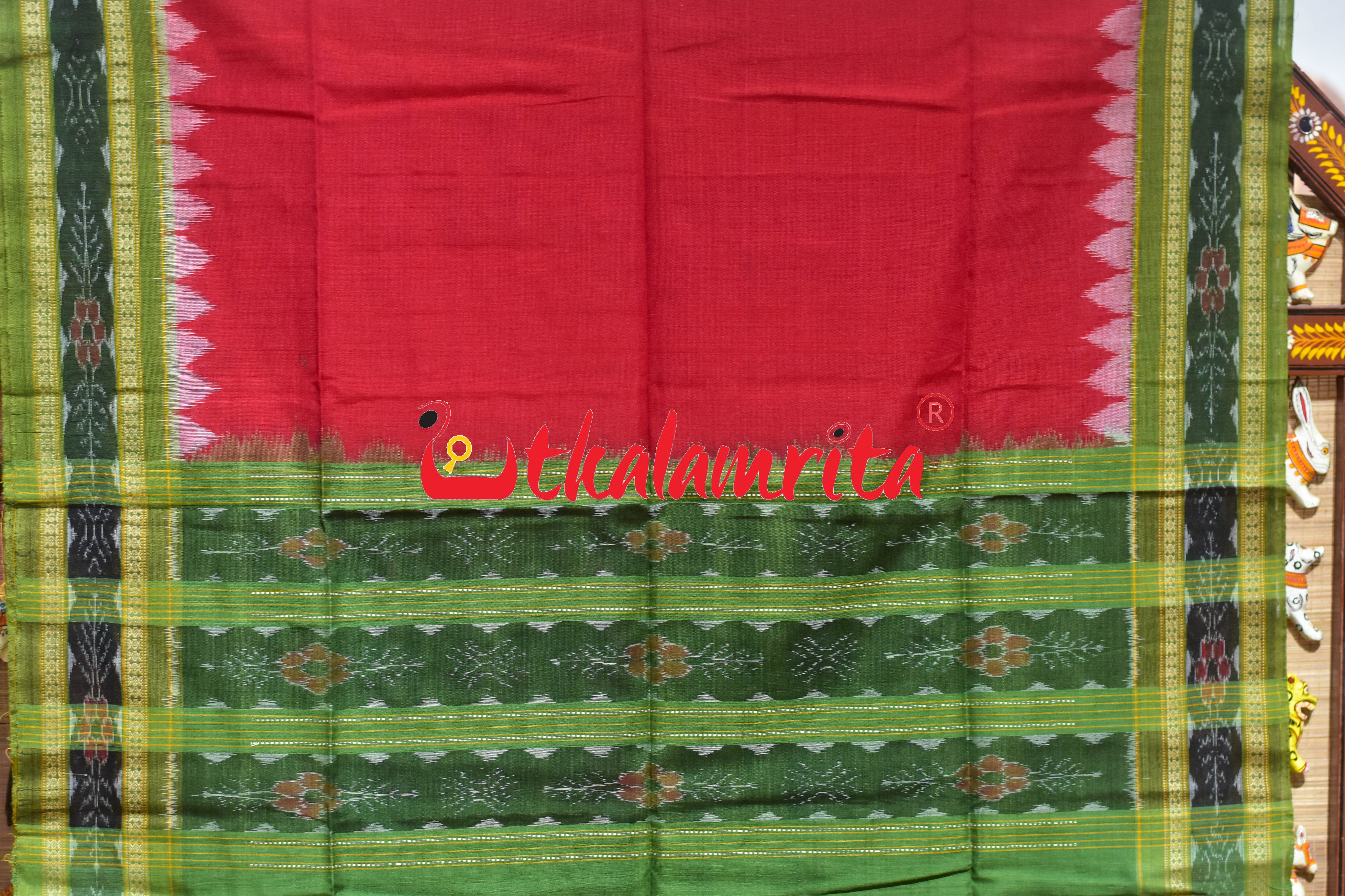 Mehendi Green Sree Jantra Sambalpuri Cotton Dress Set