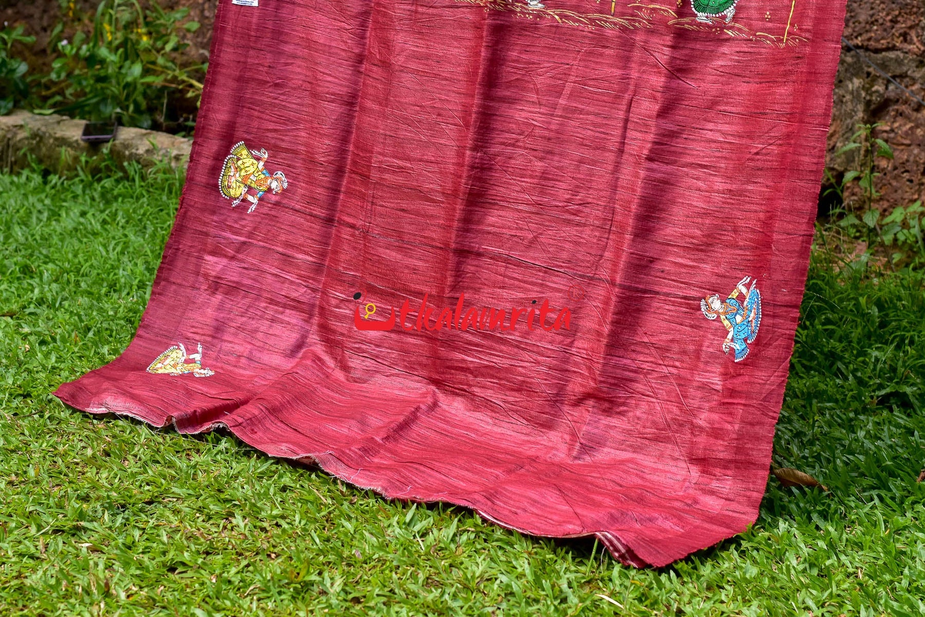 Ratha Jatra Theme Pattachitra Tussar Silk Saree