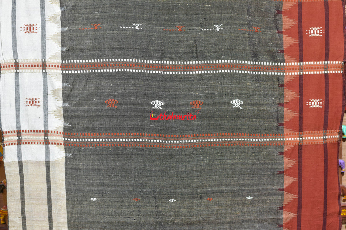 Antique Bronze Ganga Jamuna Kotpad Tussar Saree