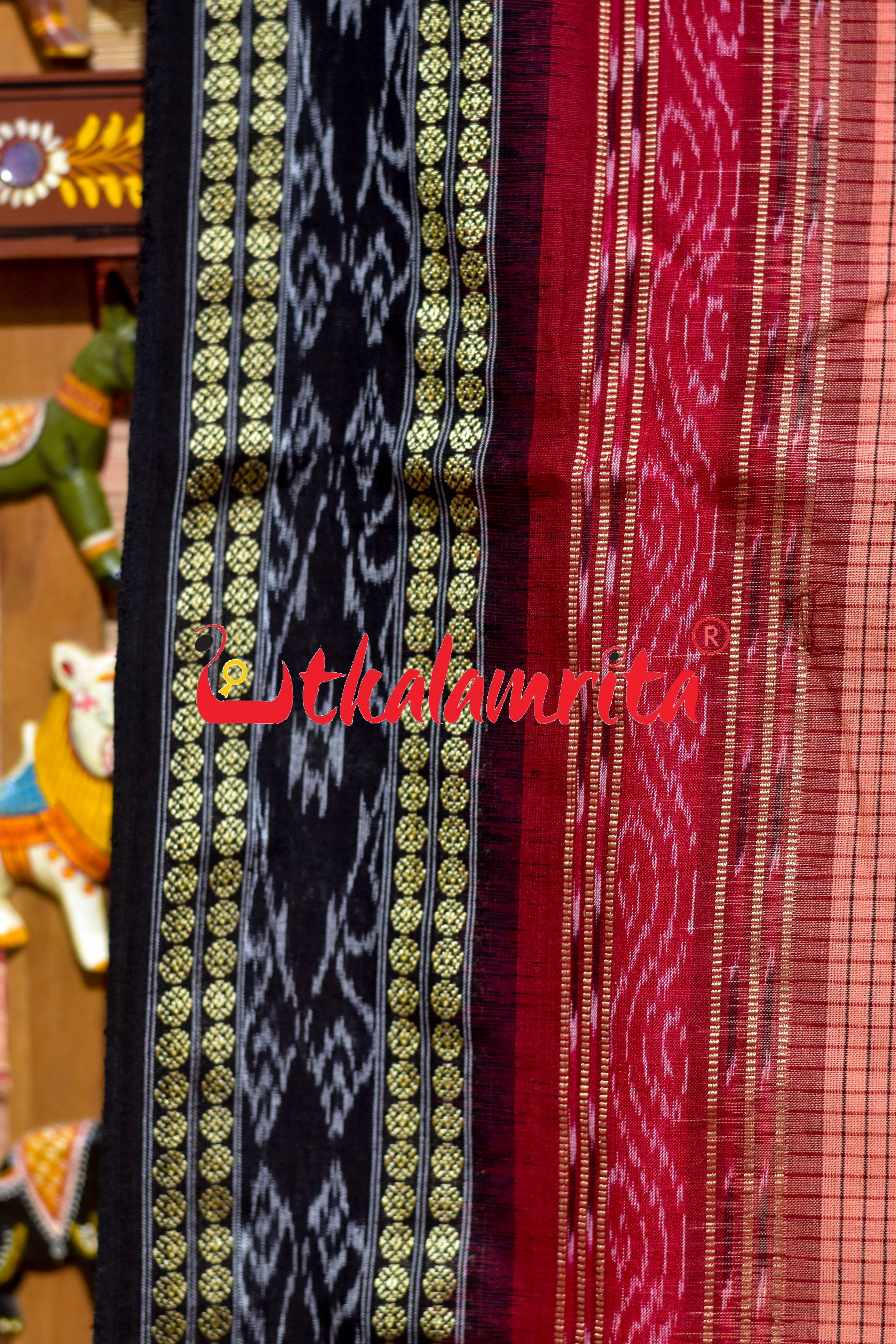 Peach Sachipar Khandua Cotton Saree