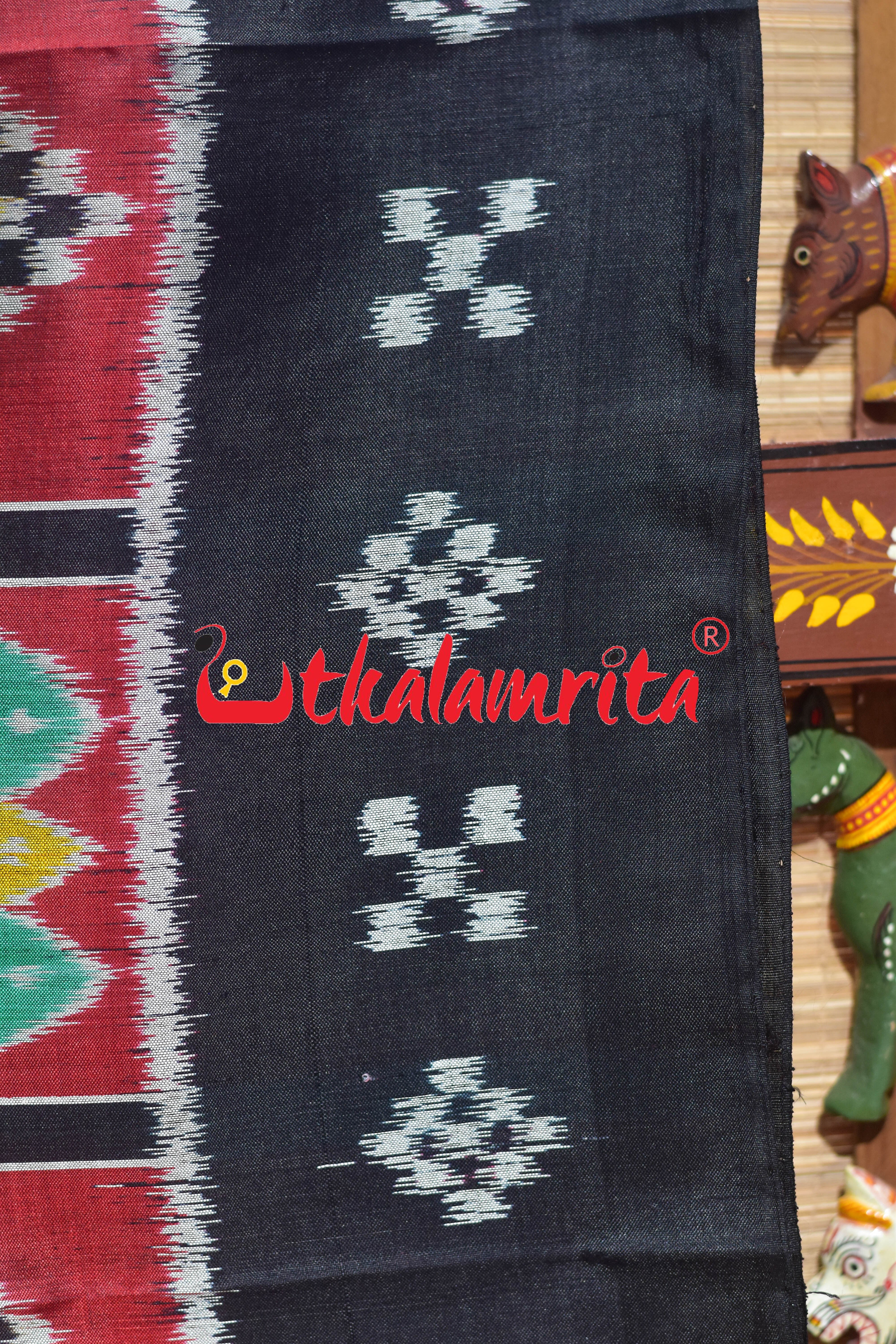 Maroon Black Pasapali Border Nabakothi Silk Saree