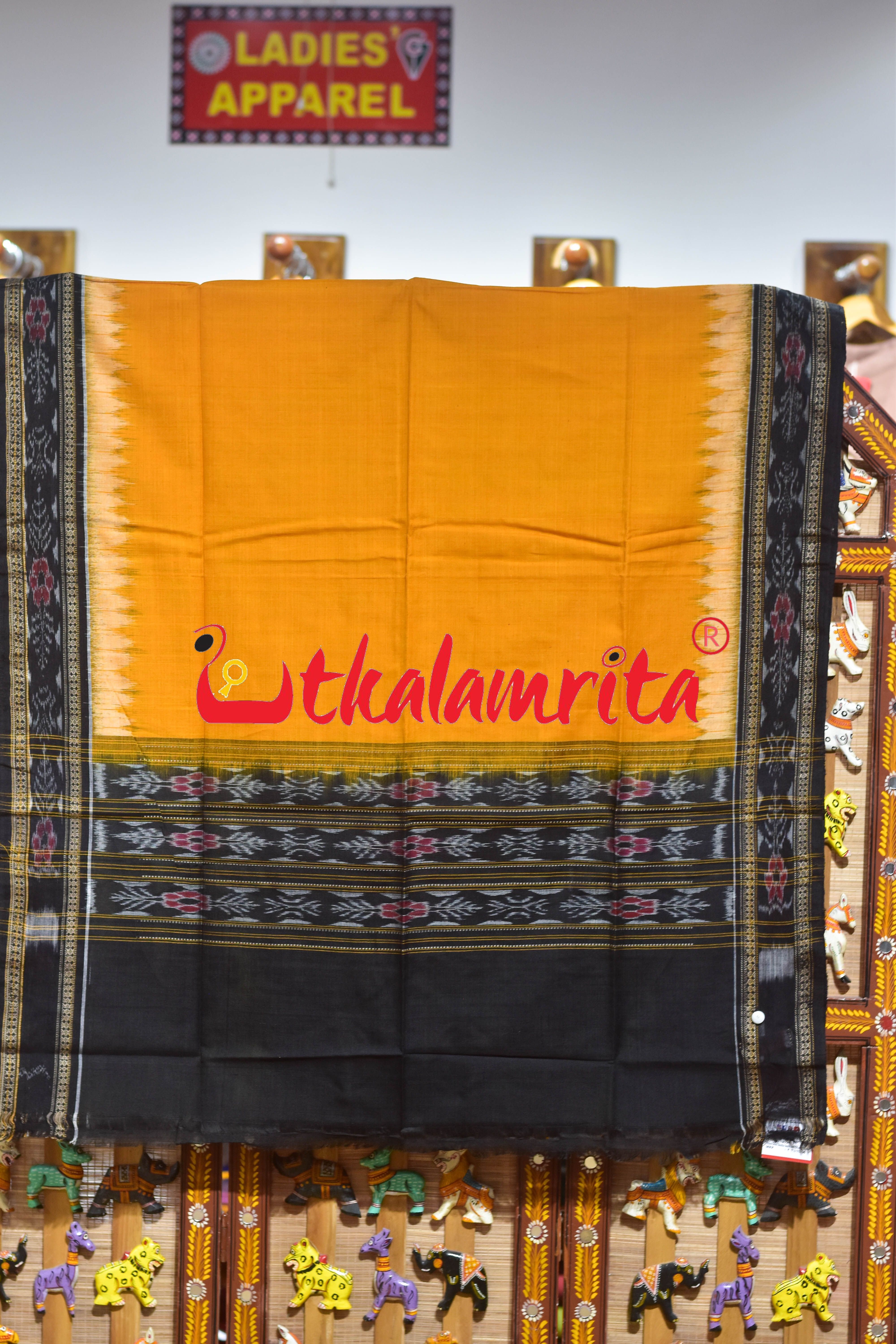 Yellow Green Bandha Sambalpuri Cotton Dress Set