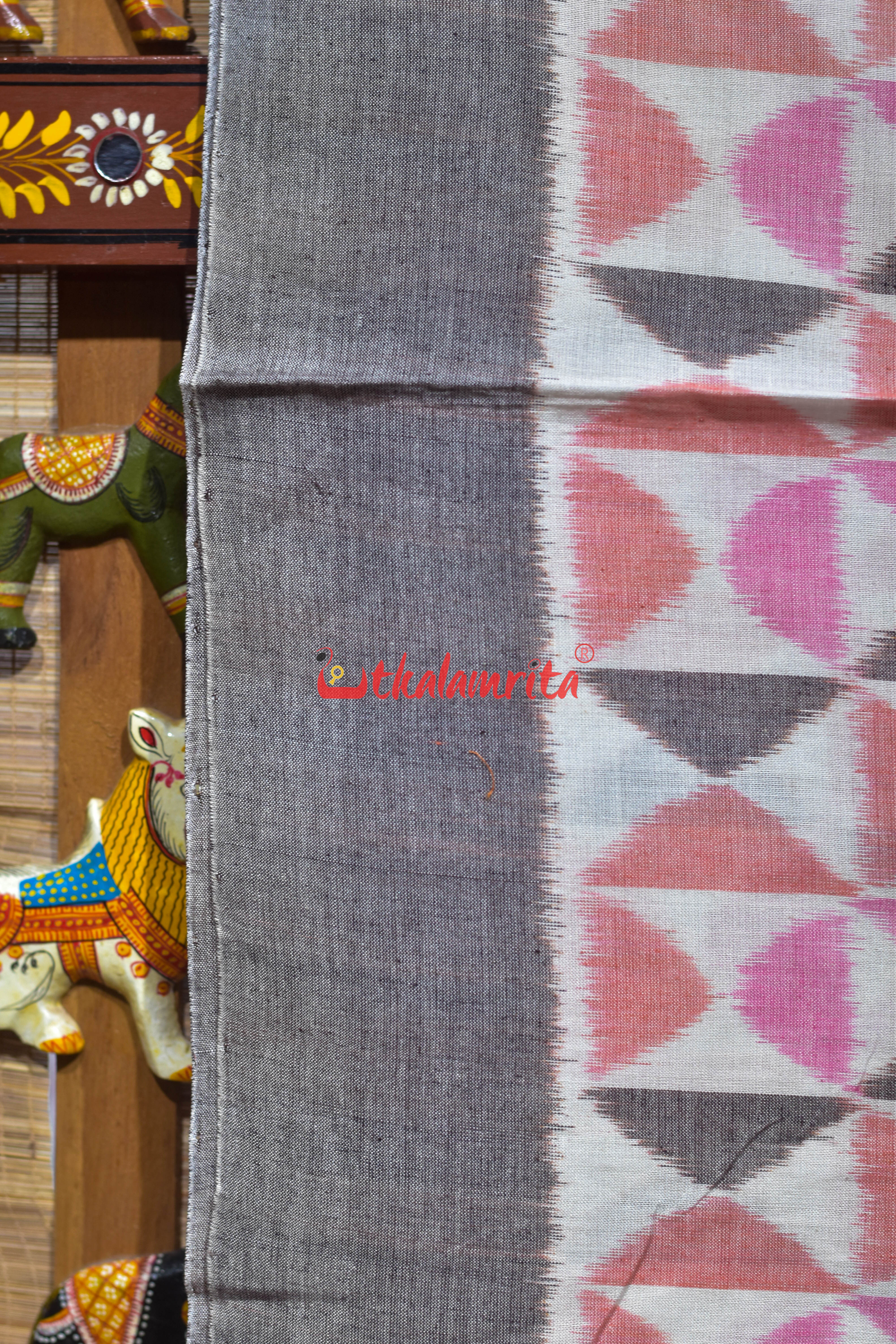 Pink Optical Illusions Patli Khandua Cotton Saree