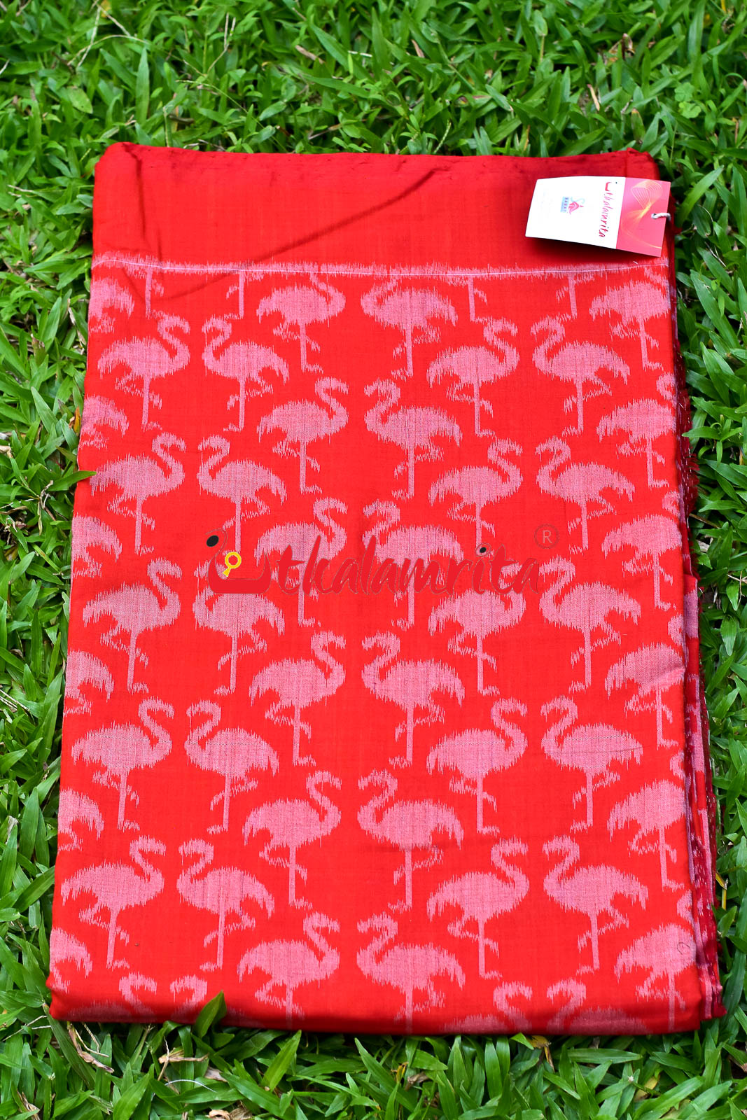 Red Cranes Cotton (Fabric)