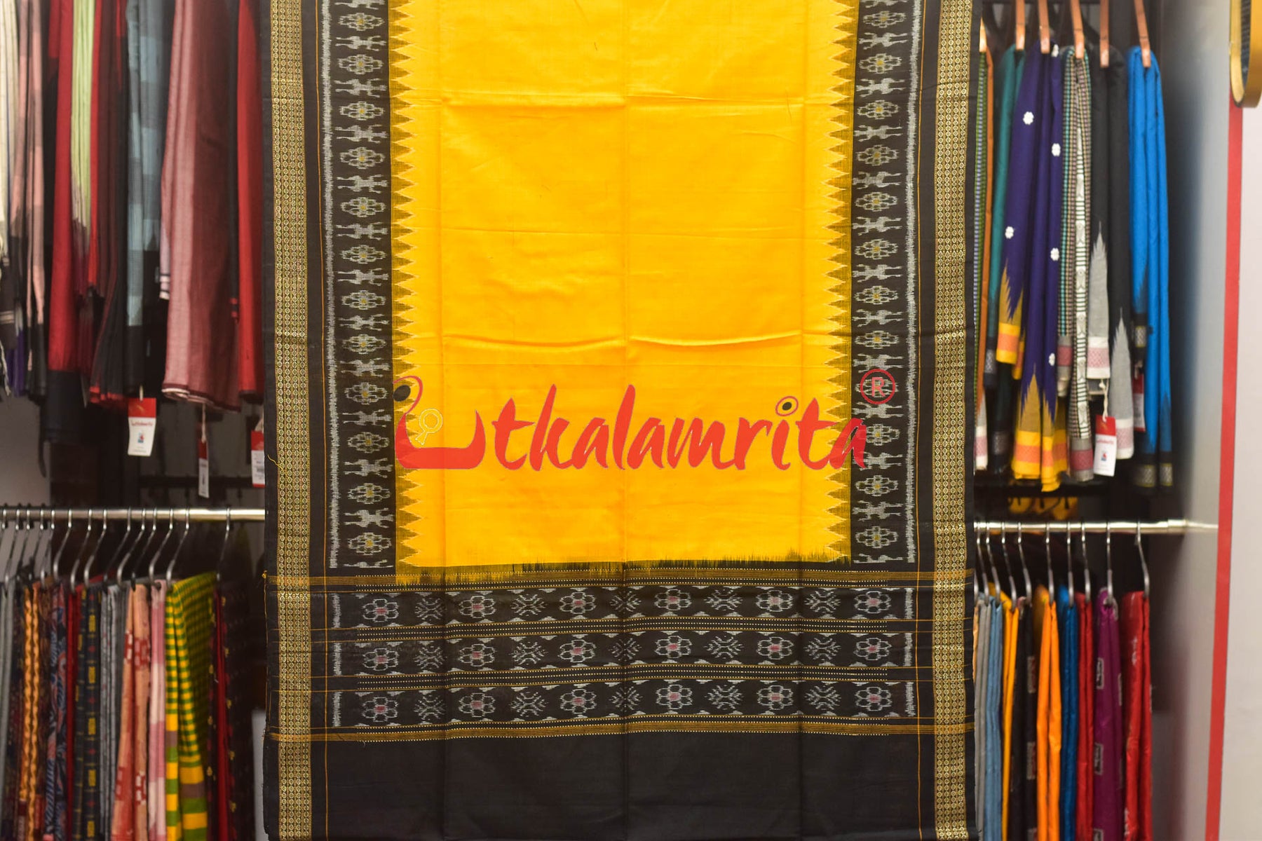 Black Yellow Kadha Tribal Dress Set