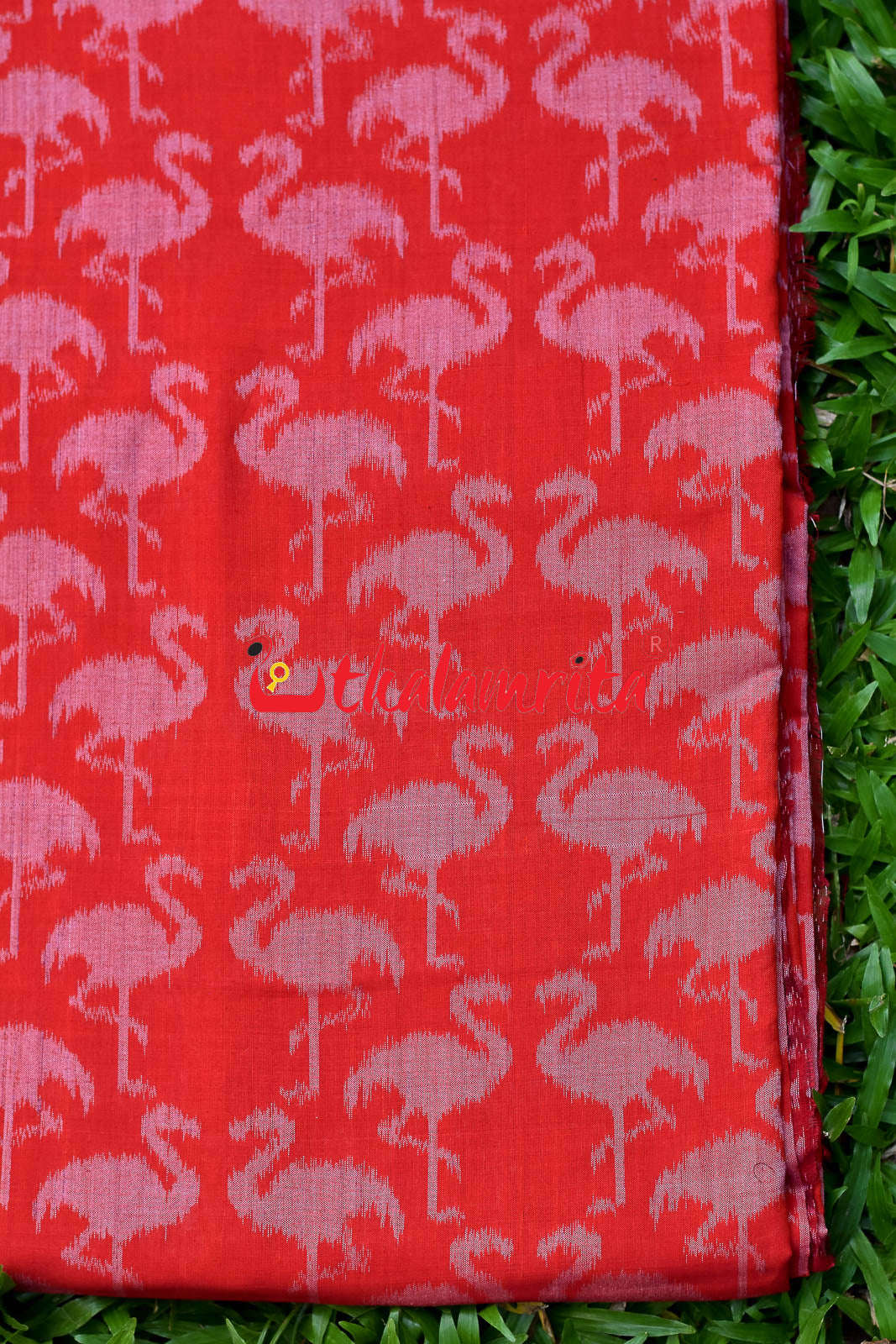 Red Cranes Cotton (Fabric)