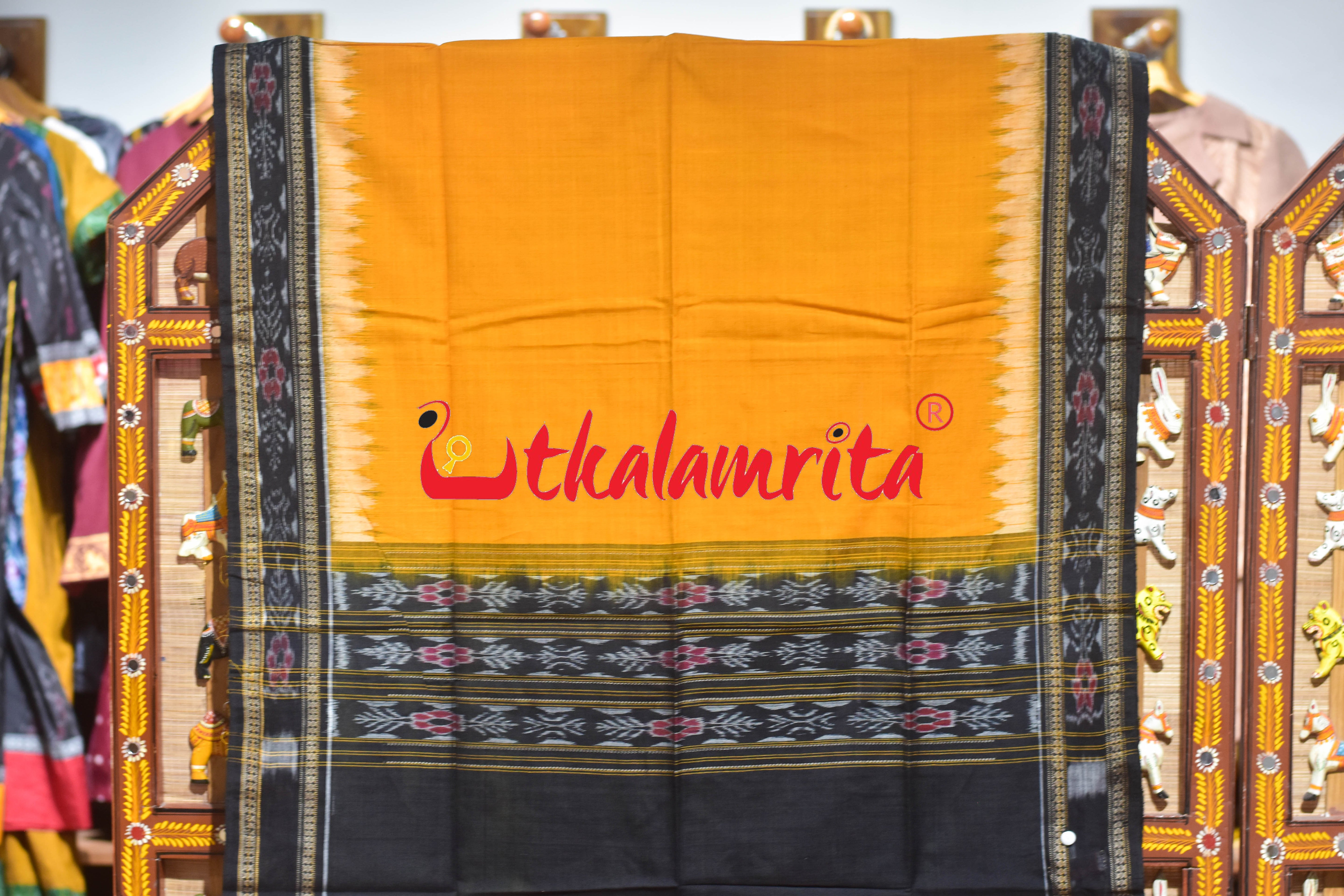 Yellow Green Bandha Sambalpuri Cotton Dress Set