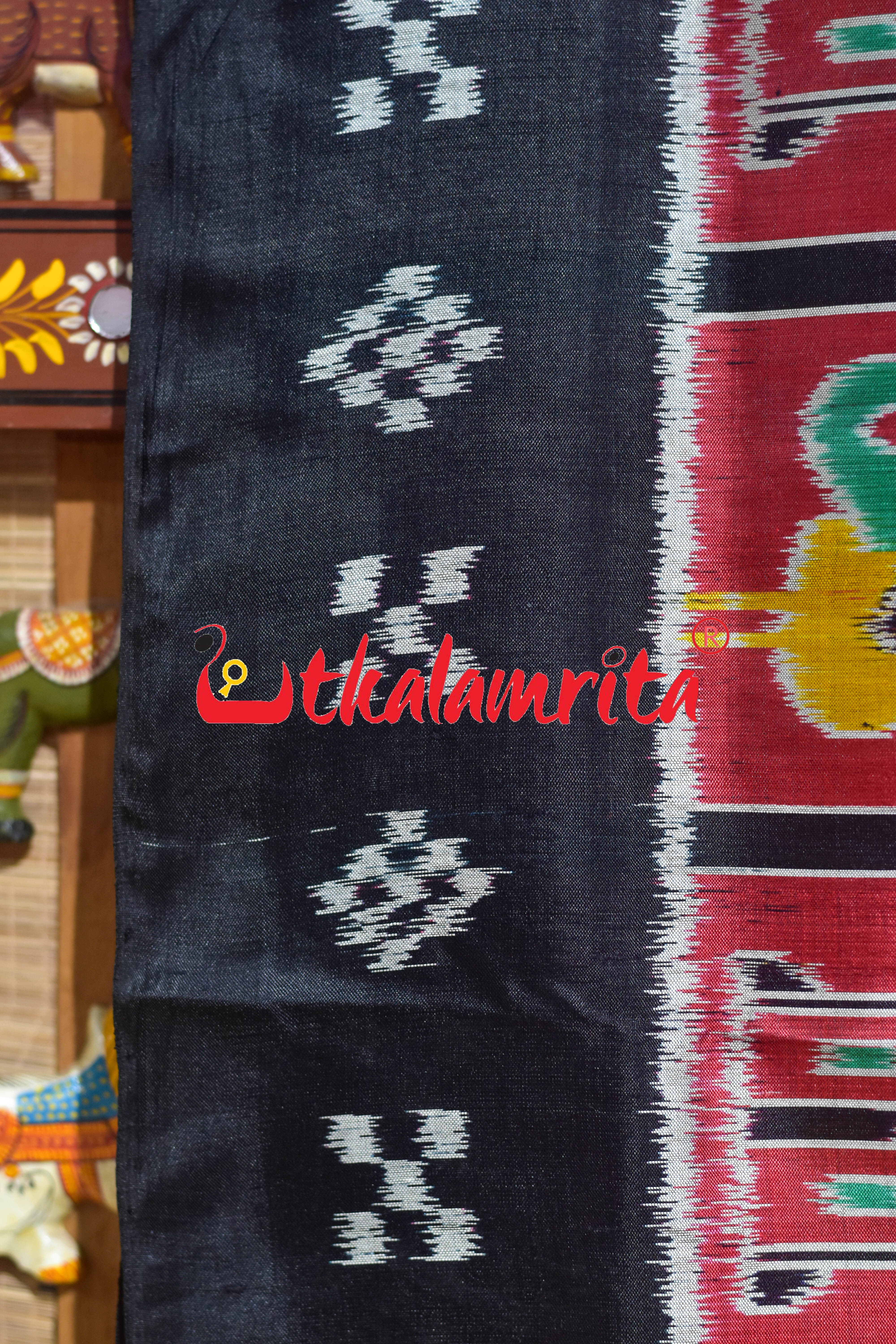Maroon Black Pasapali Border Nabakothi Silk Saree