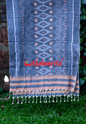 Grey Cream Thikiri (Cotton Dupatta)