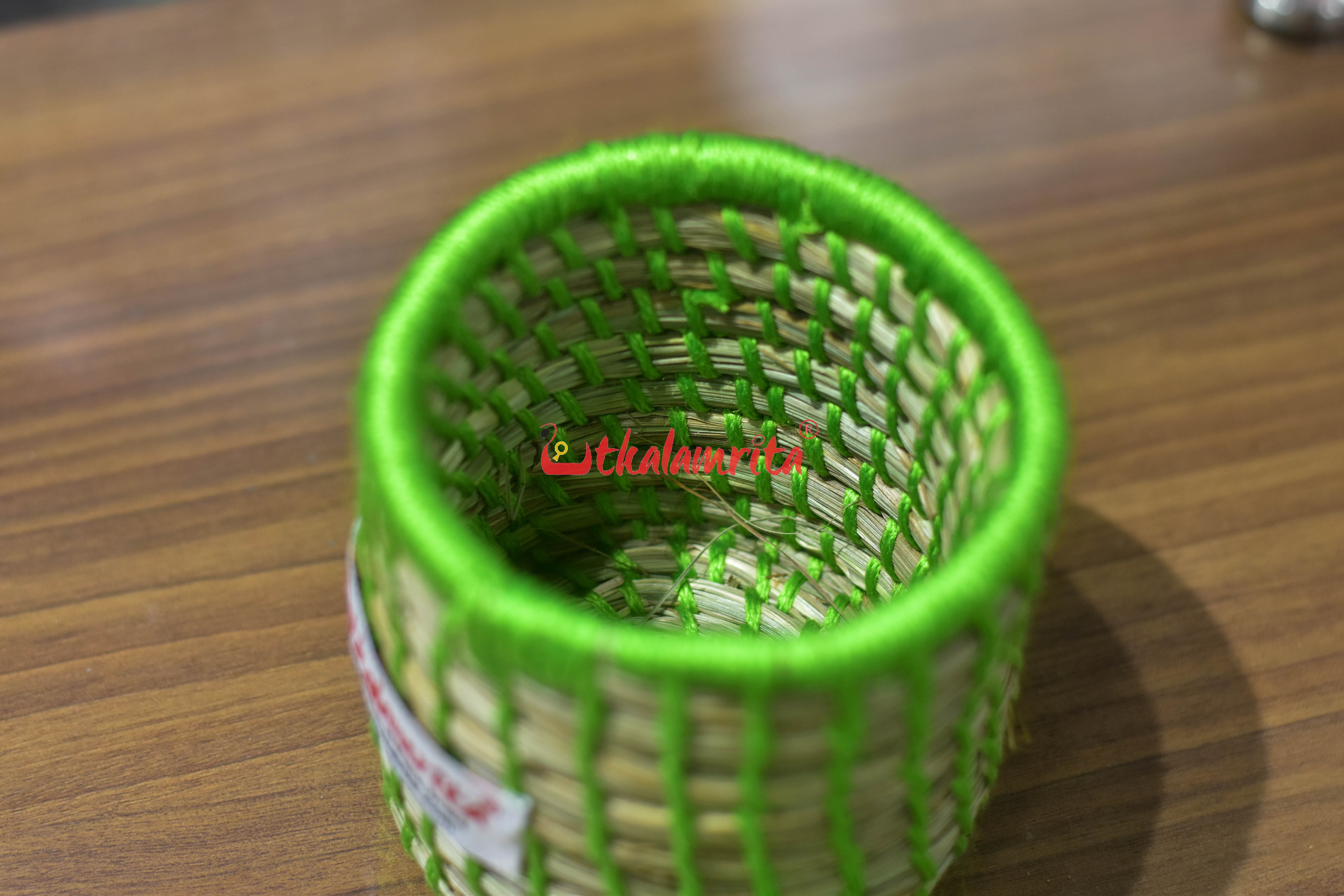 Sabai Grass Chuti Thread Jewellery Box Green