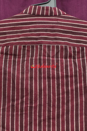 Maroon Coffee Lines Kotpad (kids Shirt)