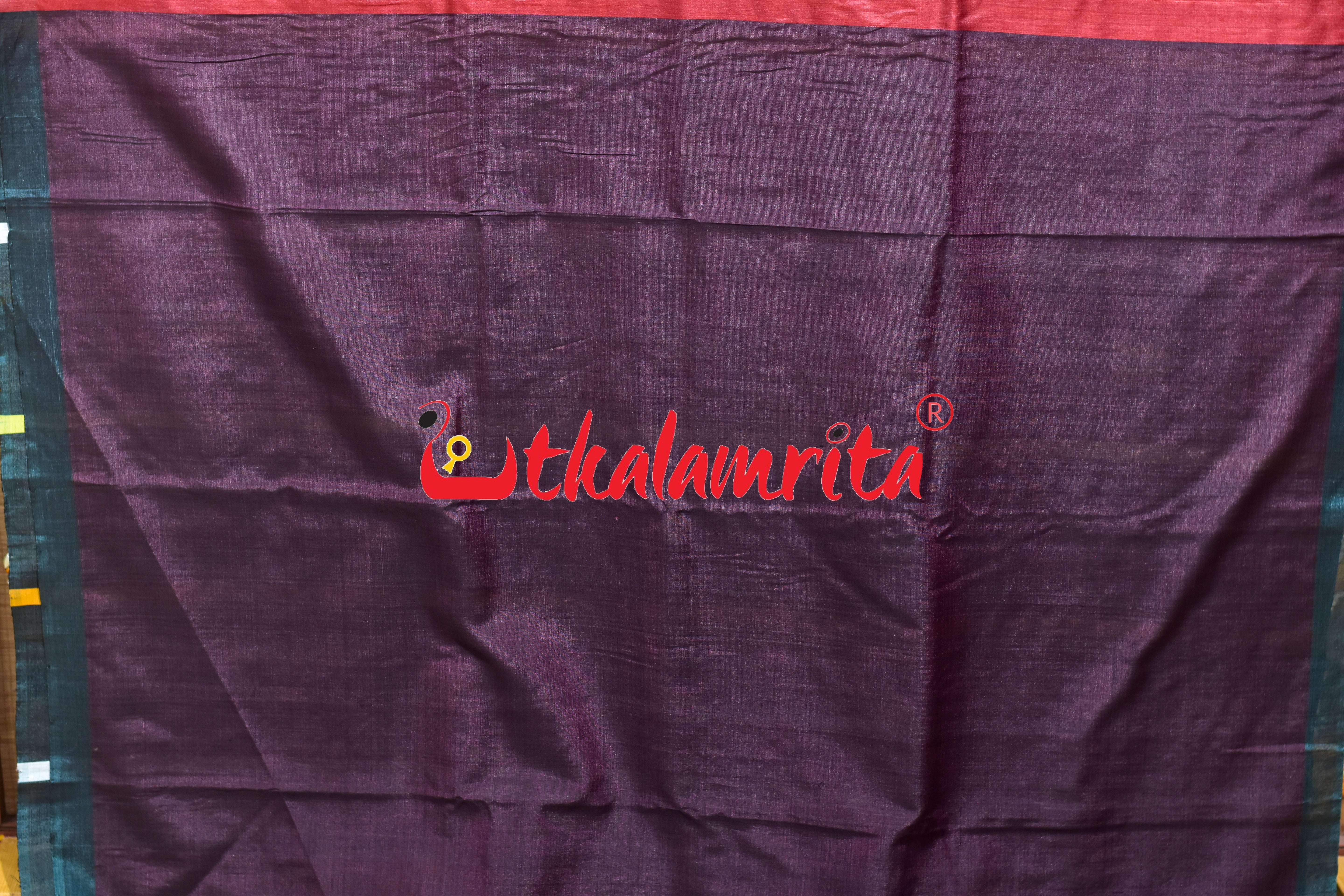 Red Coffee Phoda Anchal Gopalpur Tussar Silk Saree