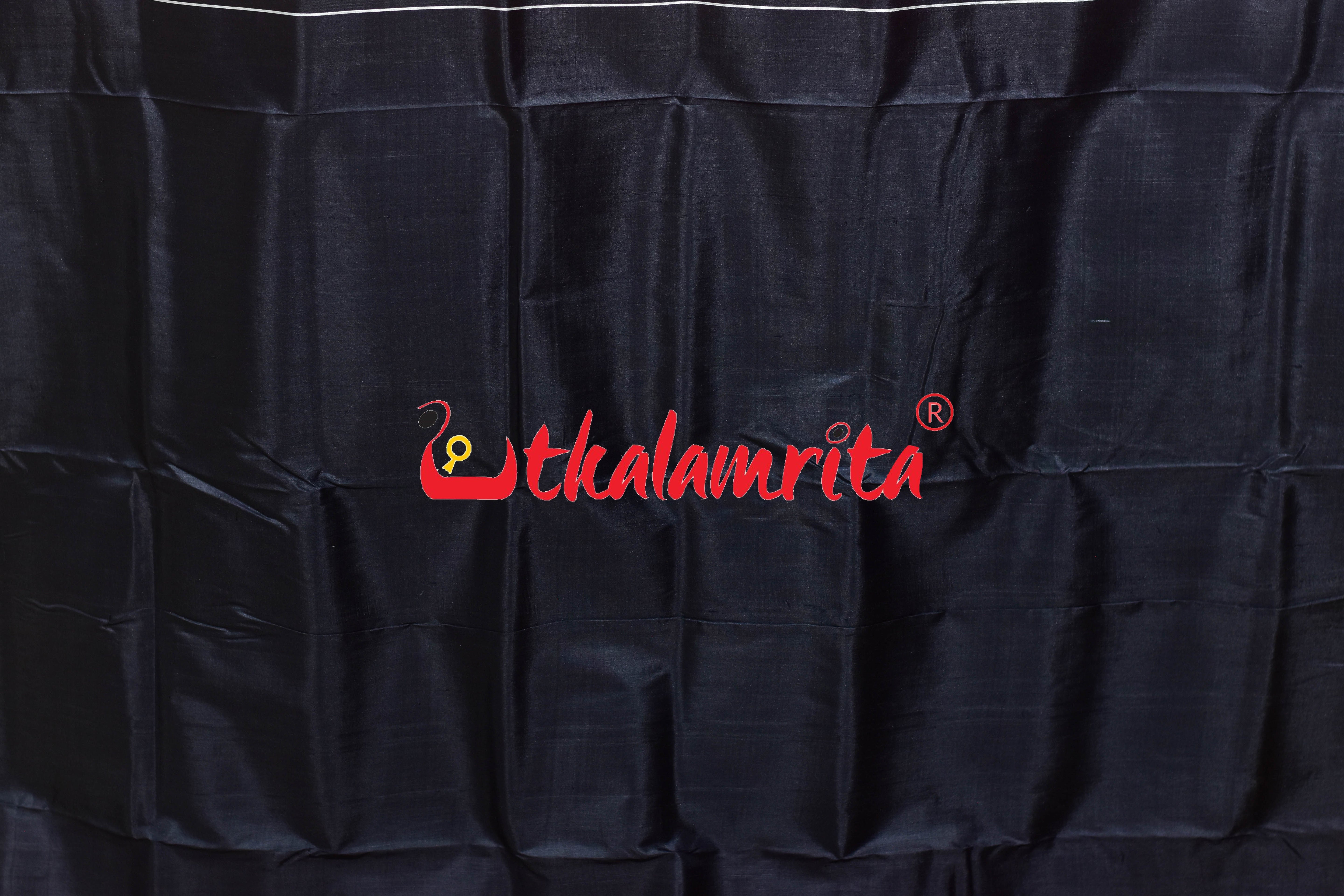Maroon Black Pasapali Border Nabakothi Silk Saree