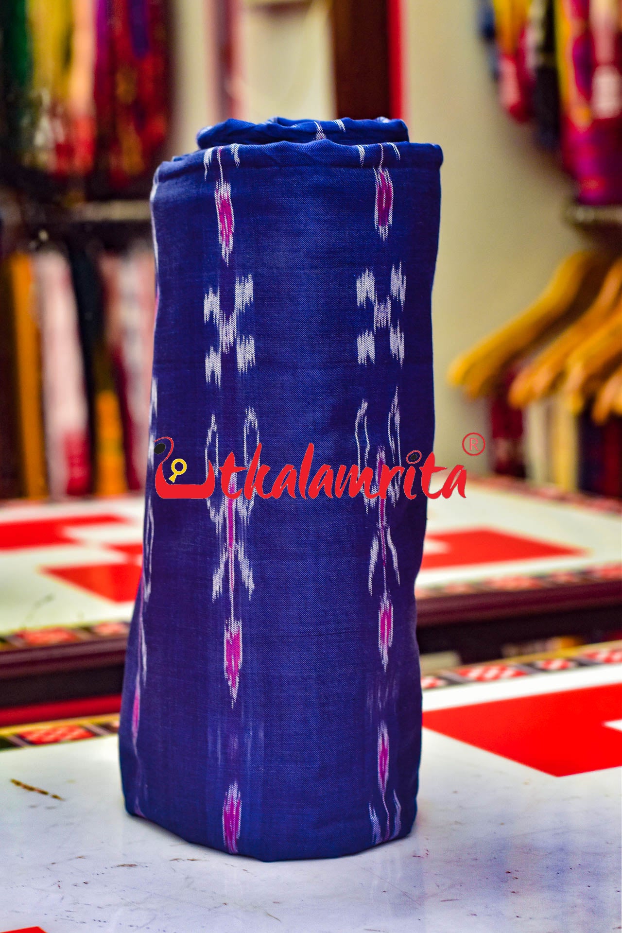 Blue Pasapali and Kadha (Fabric)