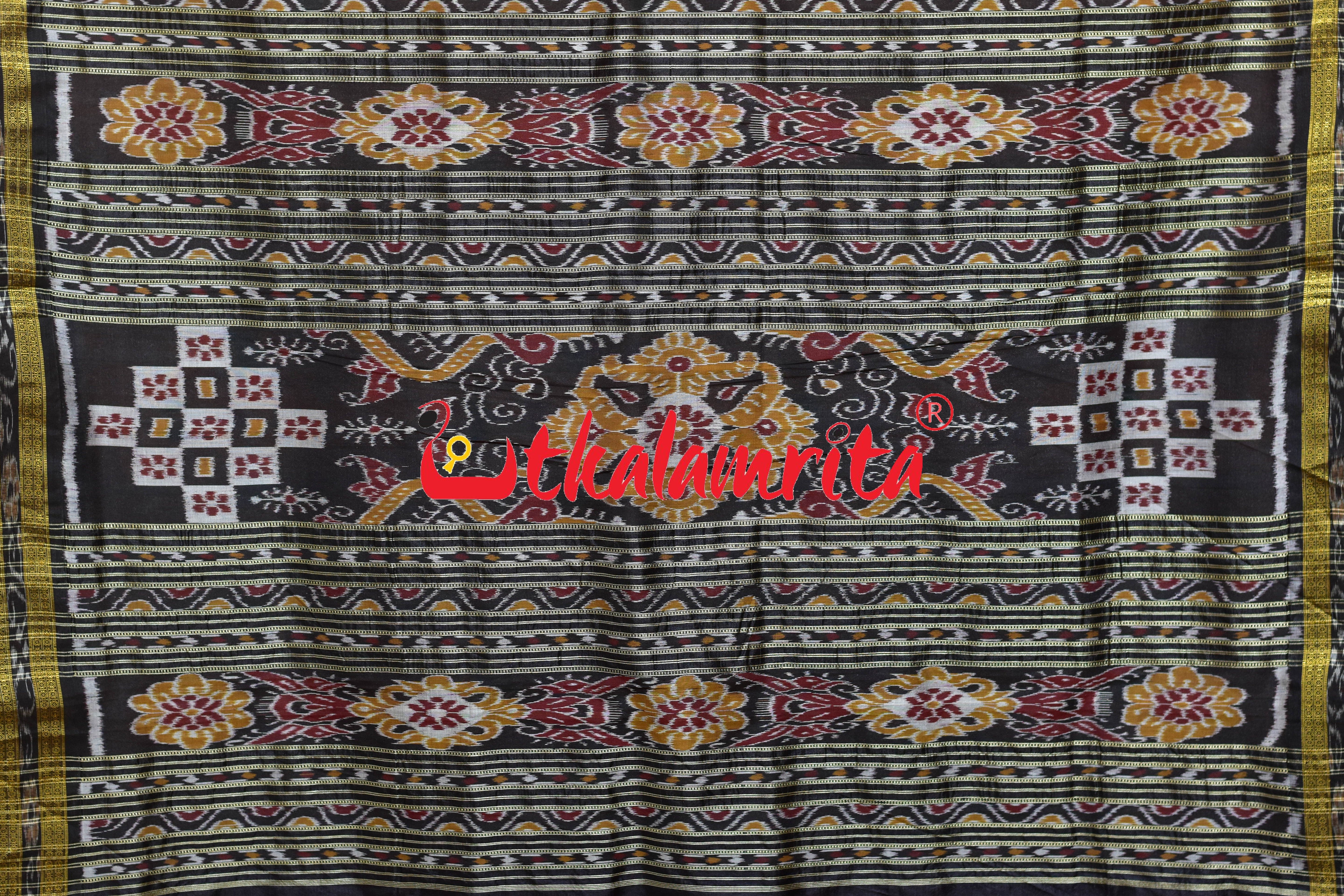 Mustard House Tribals Khandua Silk Saree