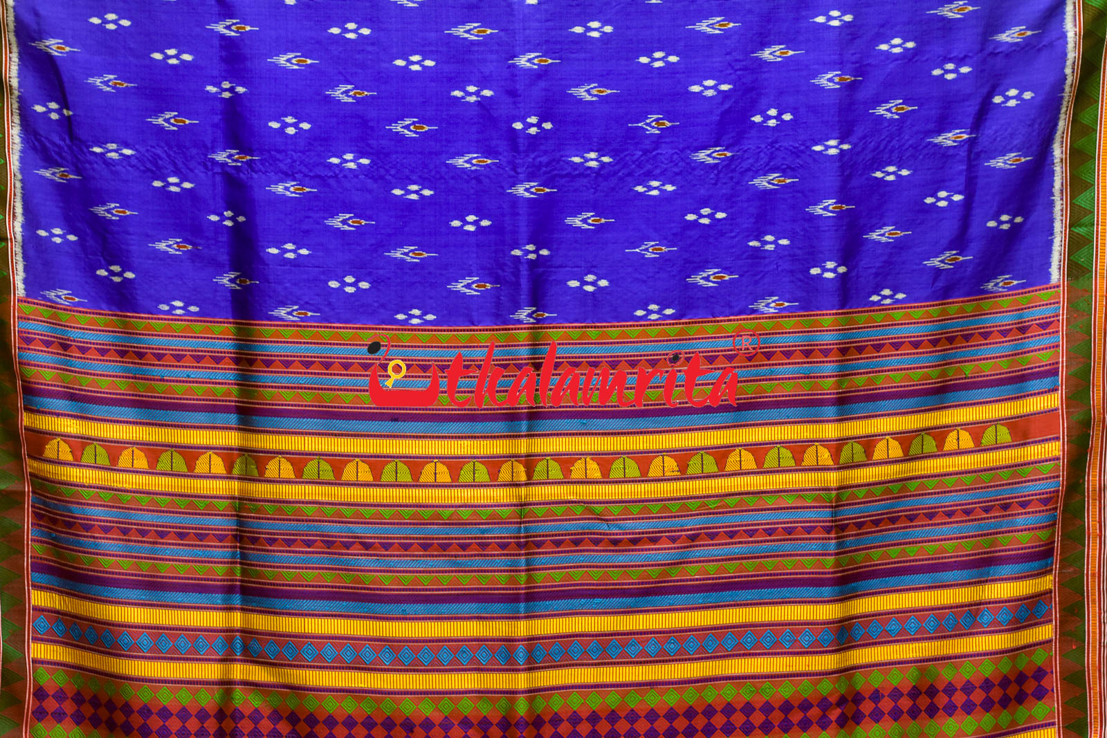 Blue Red Mayurachandrika Dongria Silk Saree