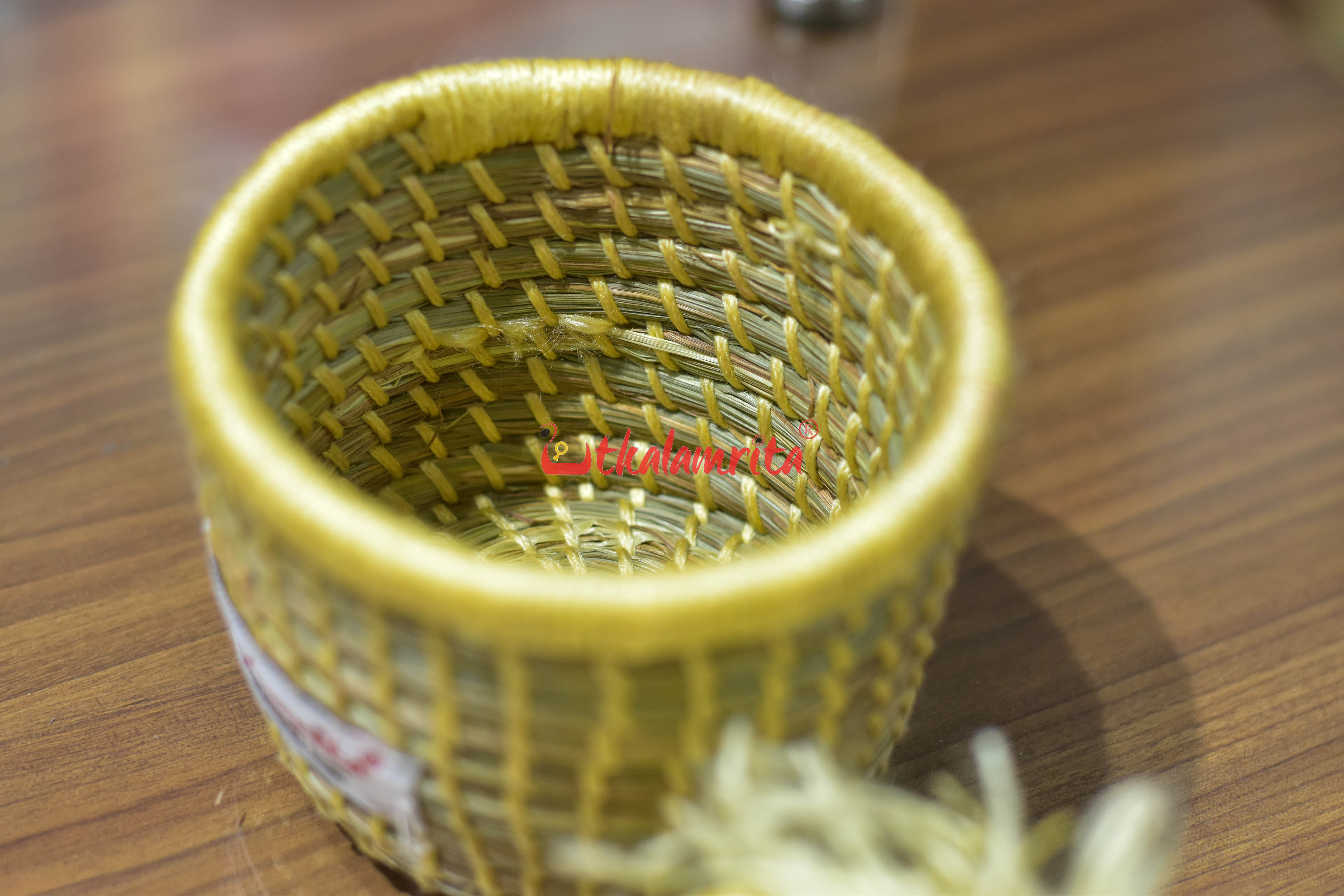 Sabai Grass Chuti Thread Jewellery Box Cream