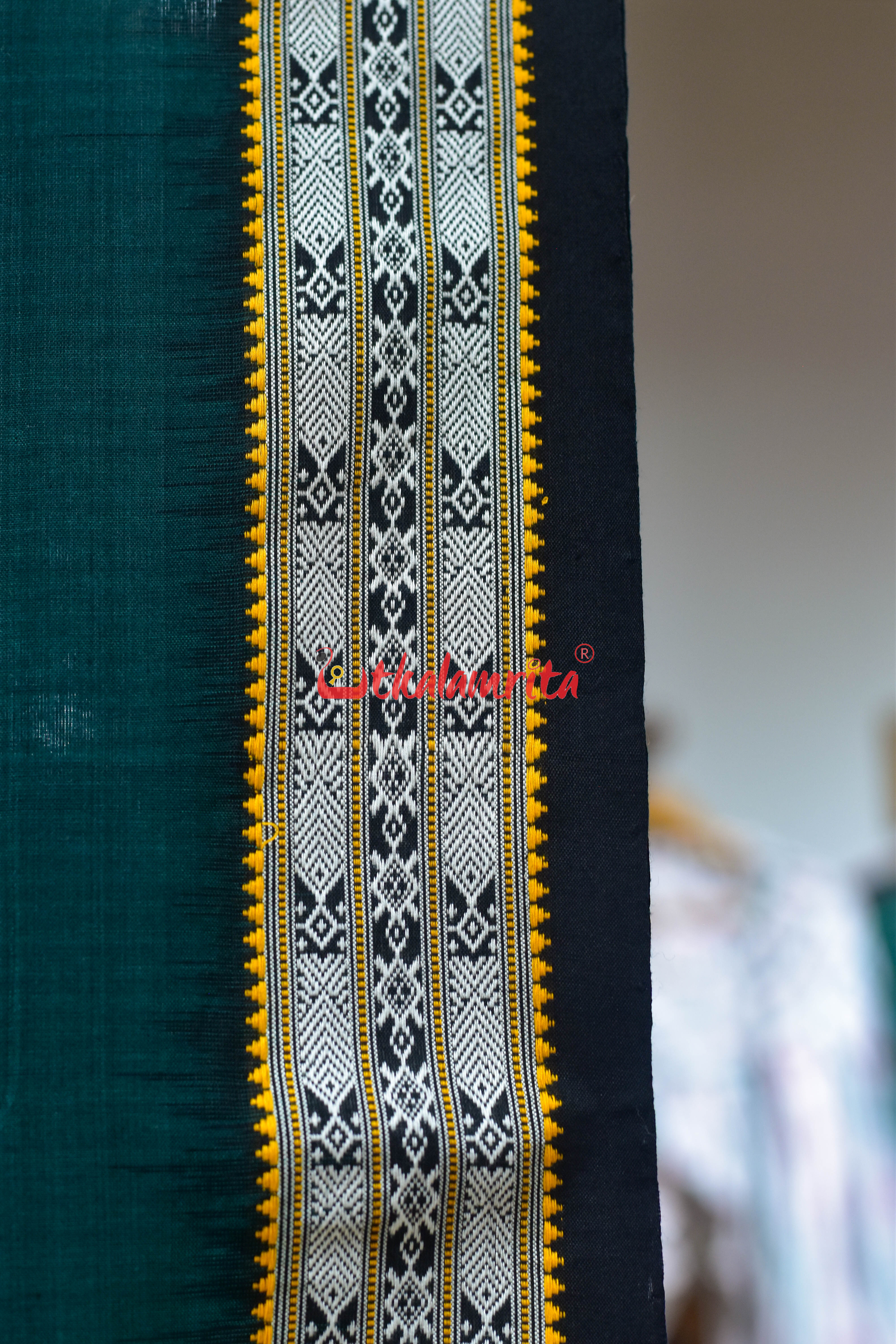 Nuapatna Habaspuri Green Cotton Saree