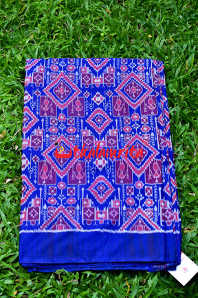 Deep Blue Tribal Mix Silk (Fabric)