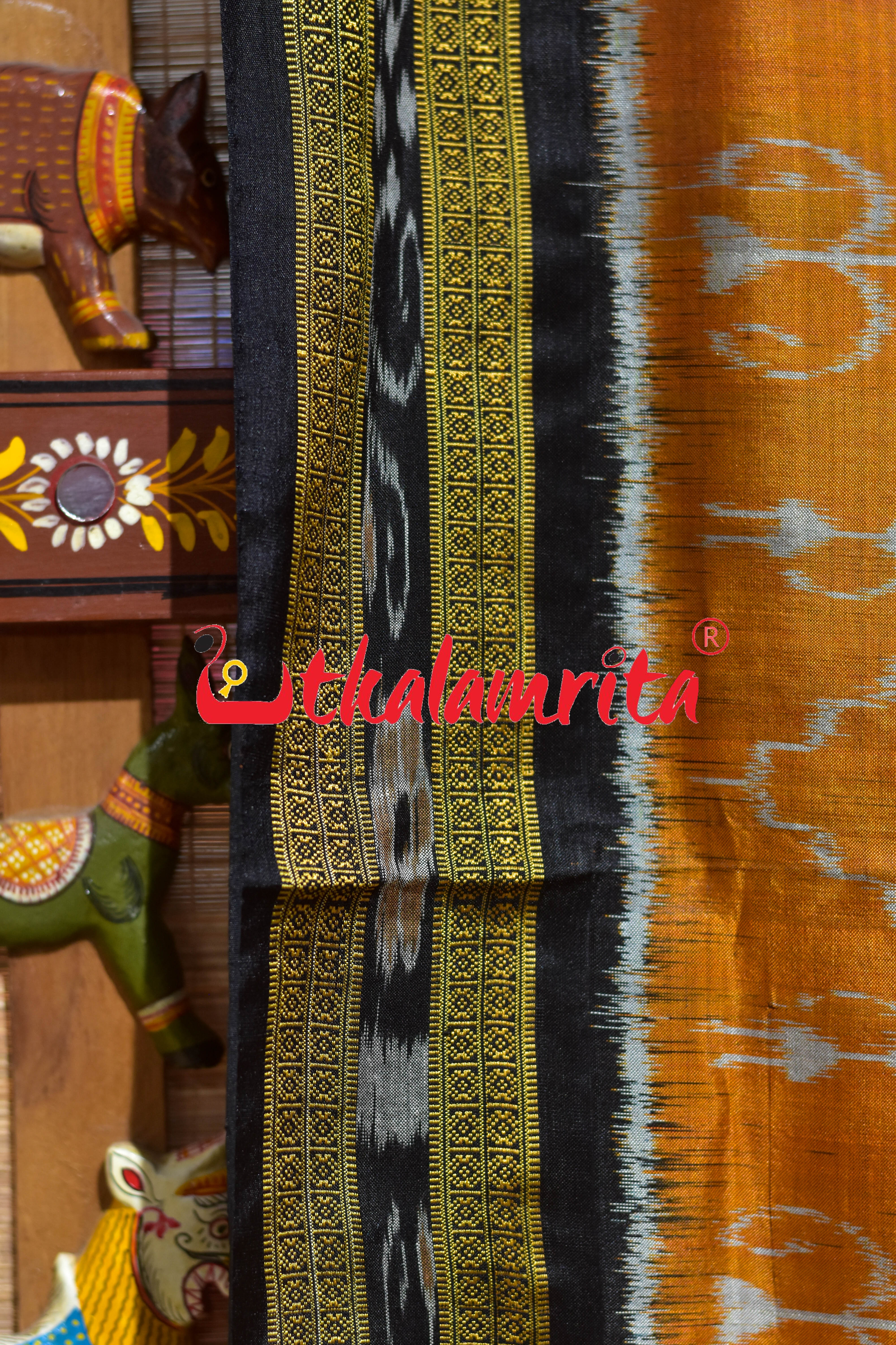 Mustard House Tribals Khandua Silk Saree