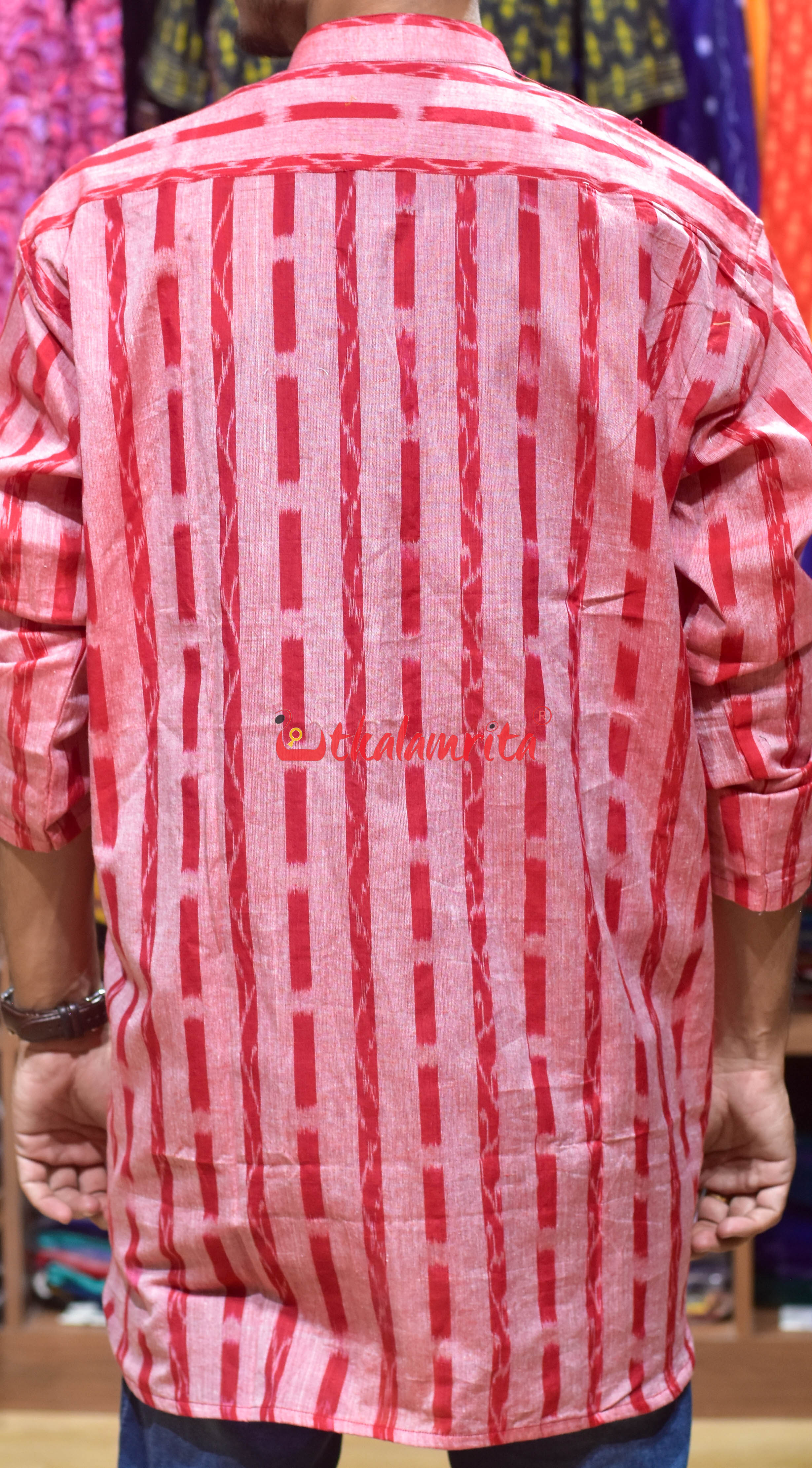 Red Pink Lata (Men's Short Kurta)
