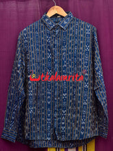 Blue Ikat Love (Mens' Full Shirts)