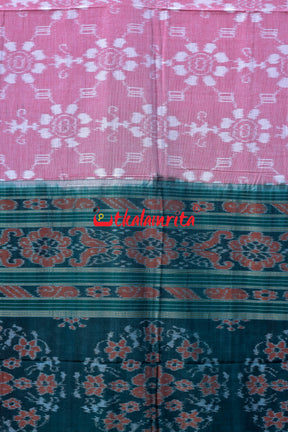 Baby Pink Tribal Khandua Cotton Saree with Bp
