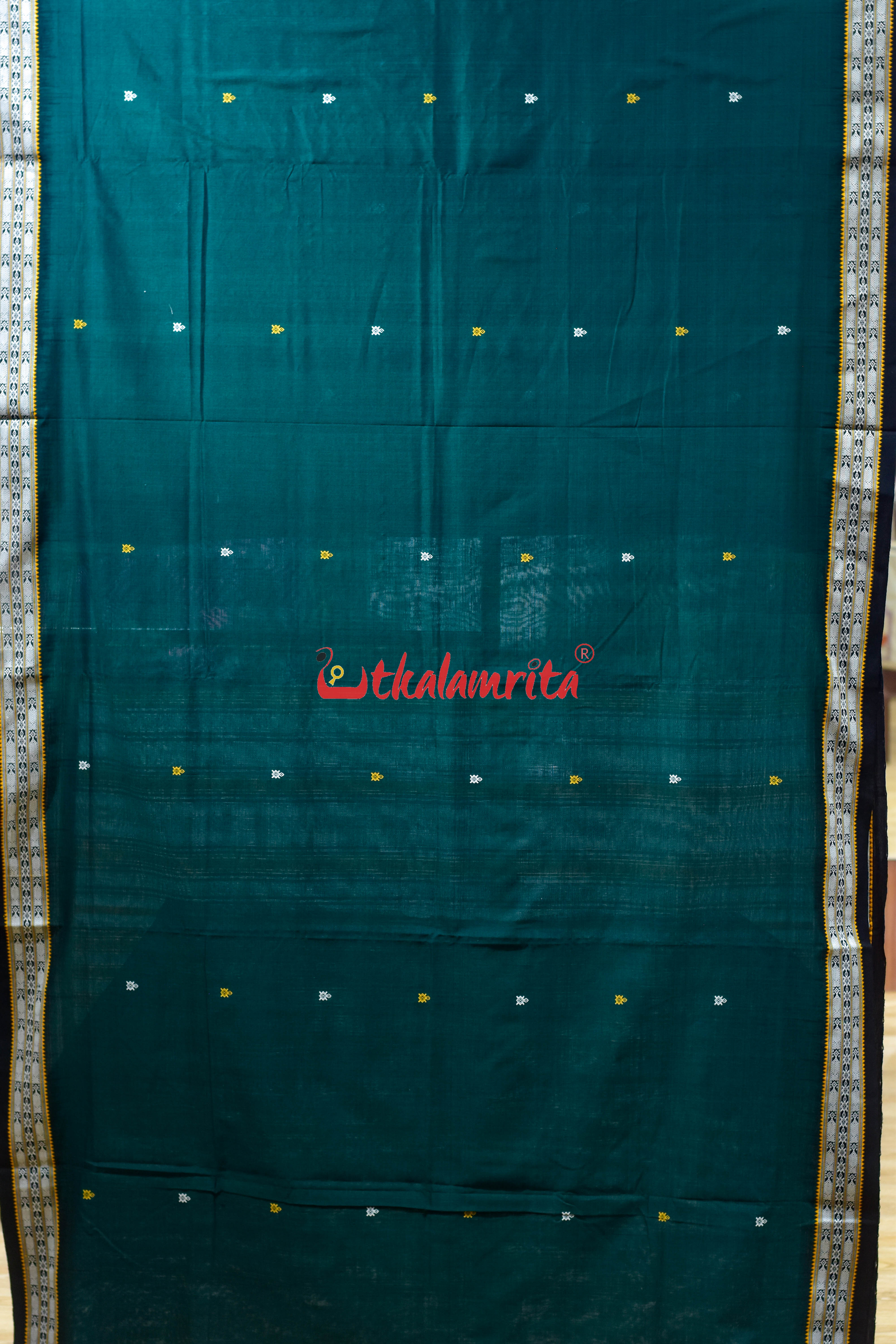 Nuapatna Habaspuri Green Cotton Saree