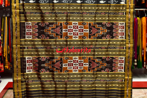 Black Sankha Khandua Silk Saree