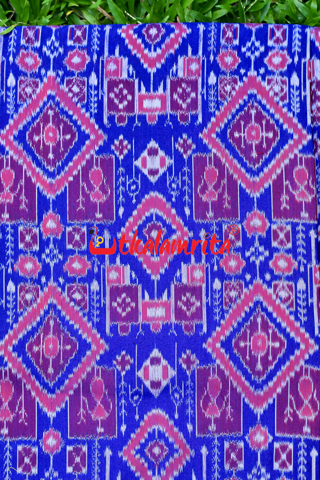 Deep Blue Tribal Mix Silk (Fabric)