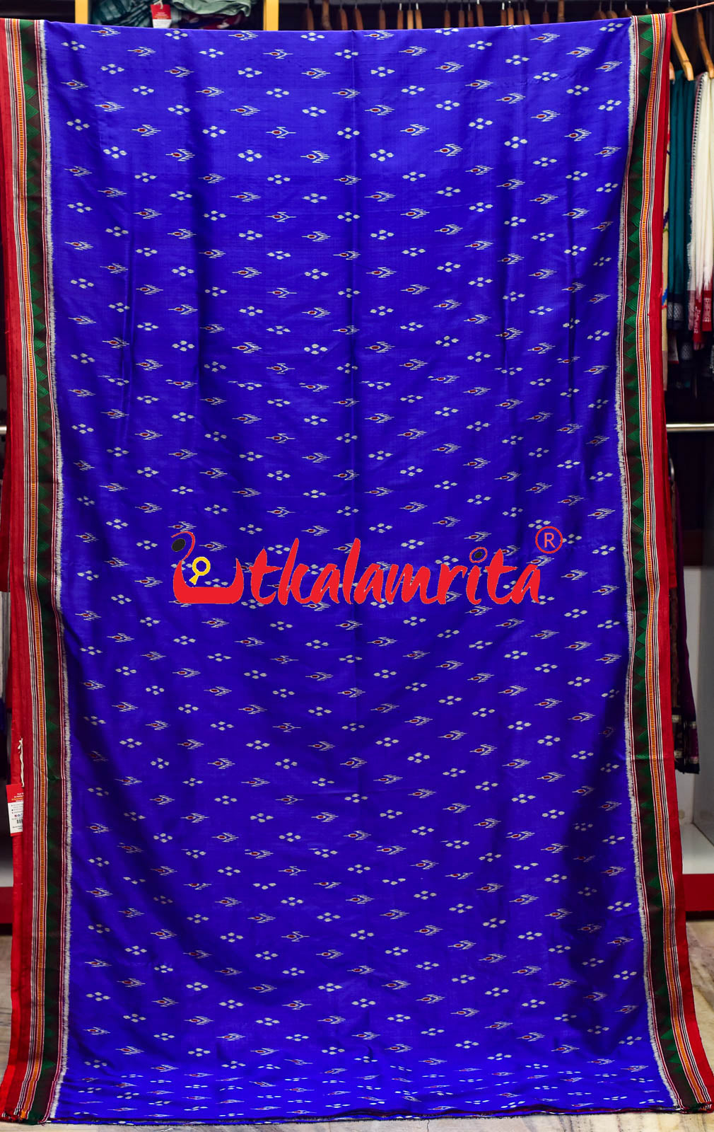 Blue Red Mayurachandrika Dongria Silk Saree