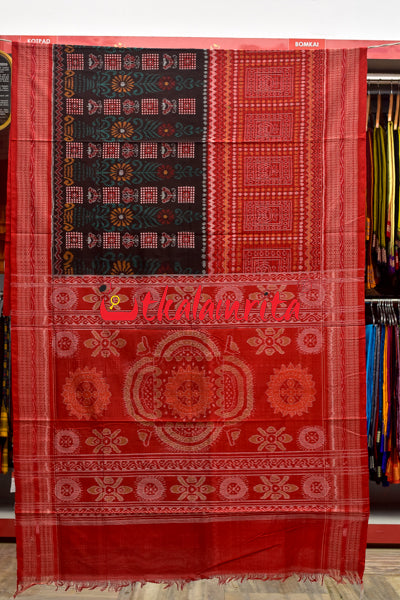 Half Half Bandha Pasapali Cotton Saree