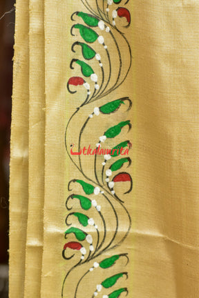 3 Dancer and Trees Pattachitra Tussar Silk Saree