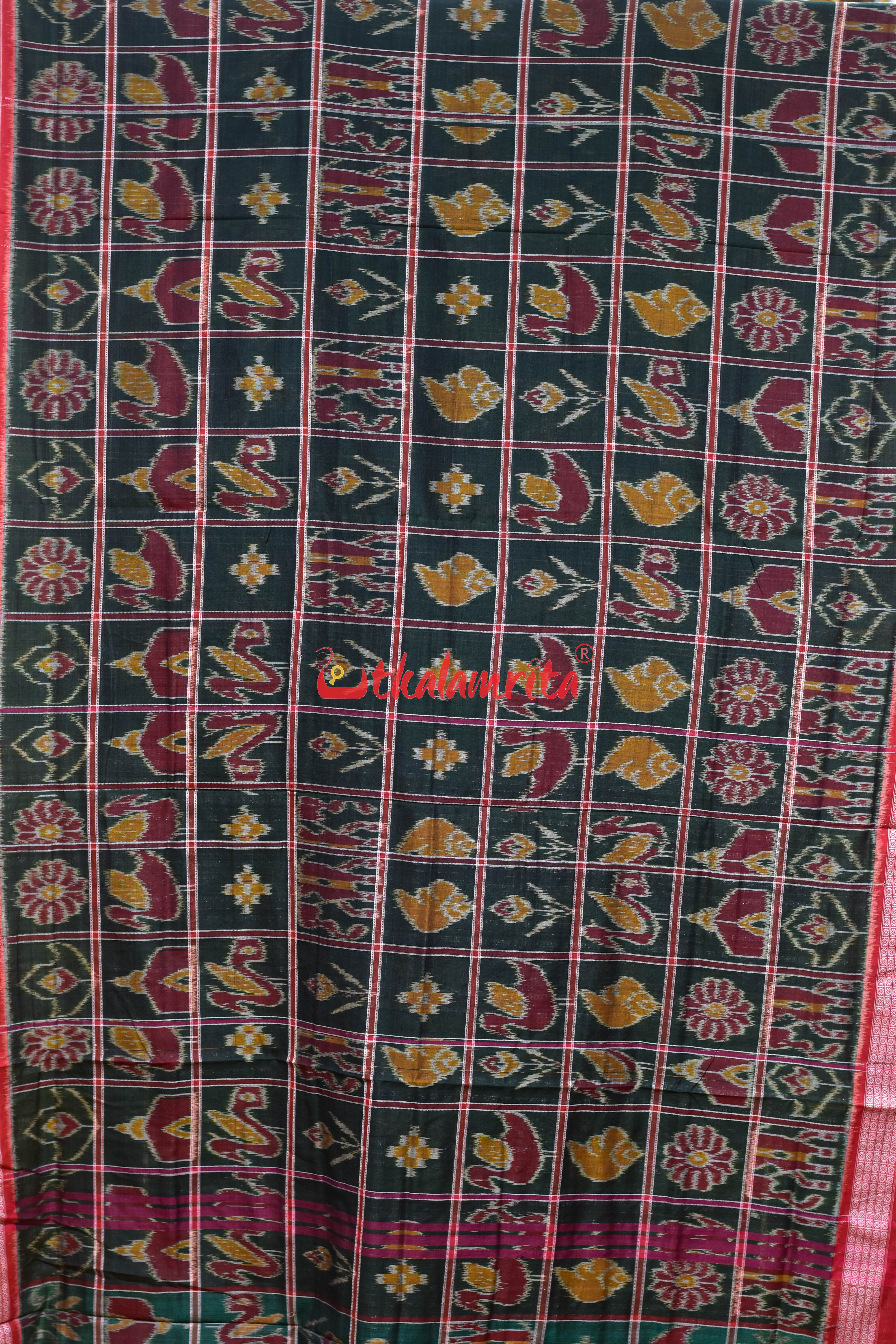 National Border Green Nabakothi Cotton Saree