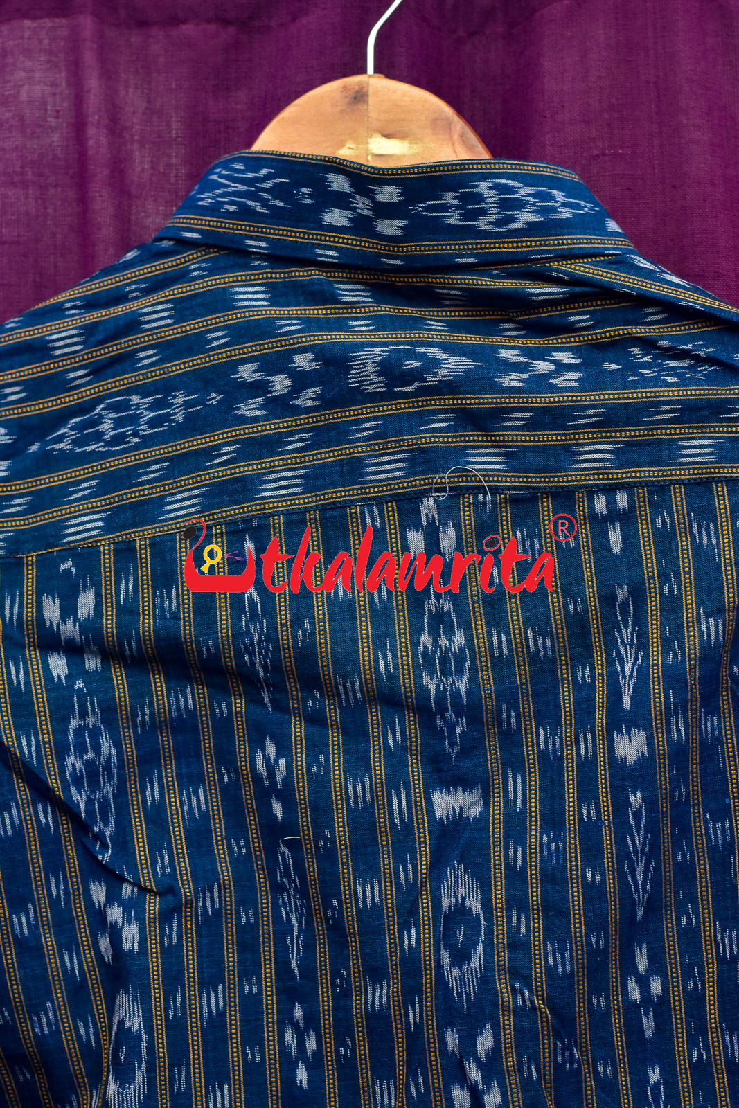 Blue Ikat Love (Mens' Full Shirts)