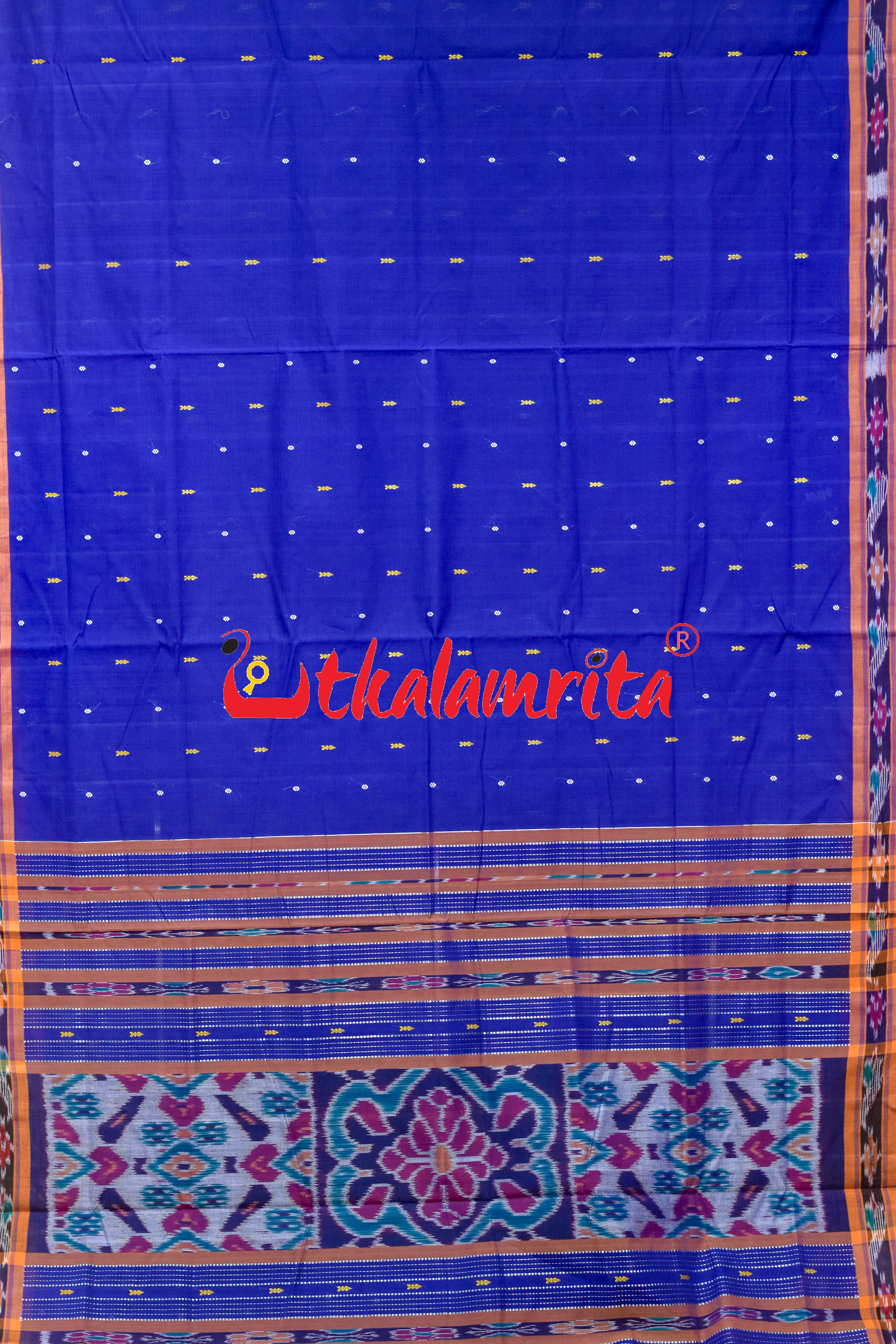 Purple Orange Chadhei Pittala Single Cotton Saree