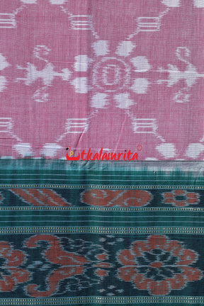 Baby Pink Tribal Khandua Cotton Saree with Bp