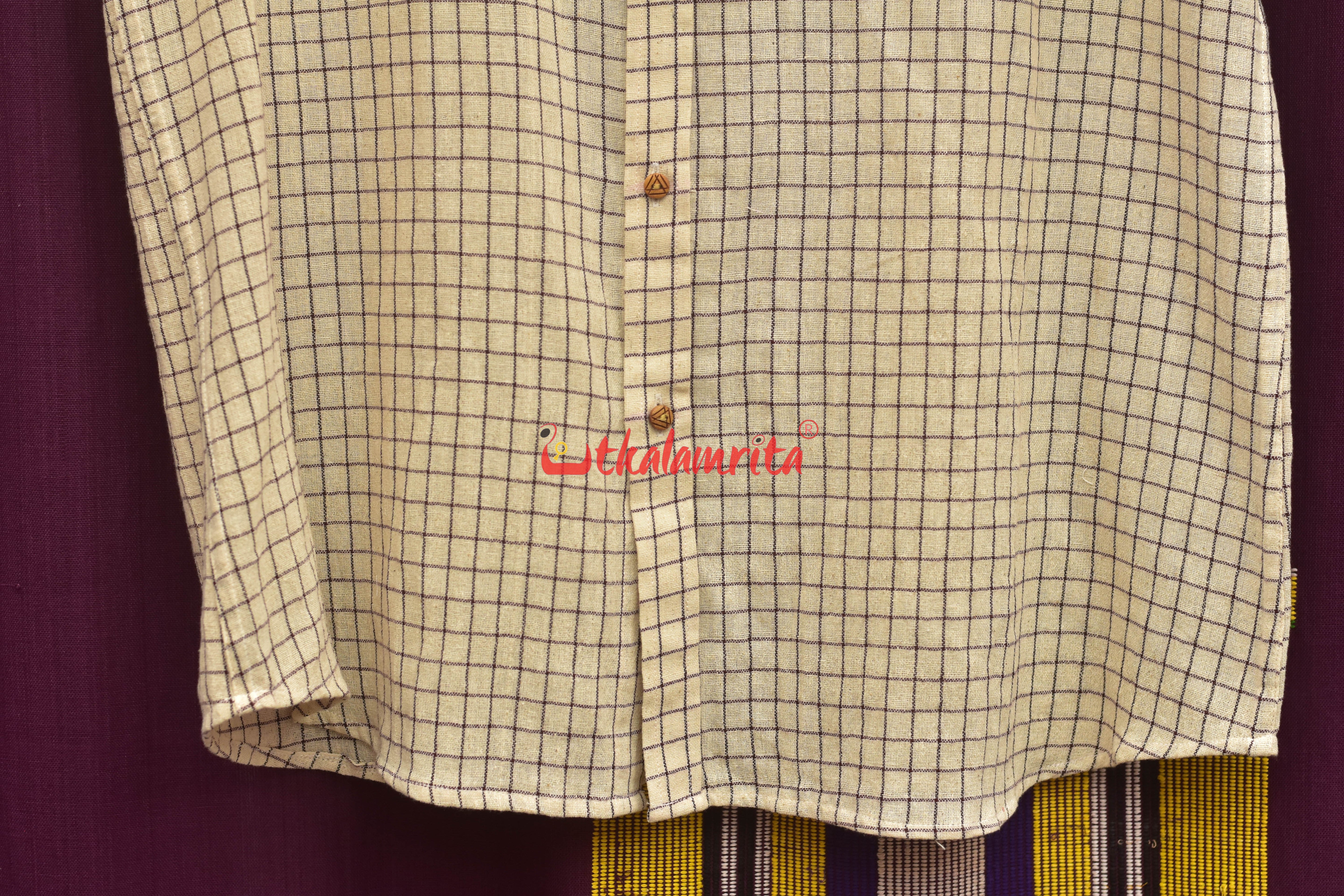 Kotpad Blue White Small Checks (Half Shirt)