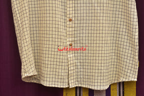 Kotpad Blue White Small Checks (Half Shirt)