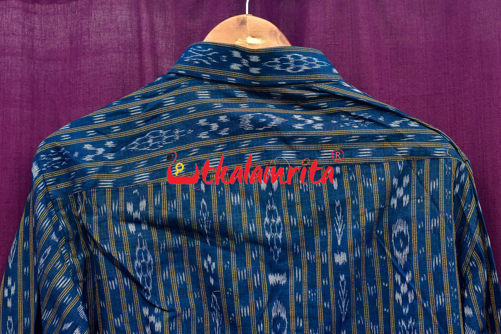 Blue Ikat Love (Mens' Full Shirts)