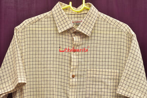 Kotpad Blue White Small Checks (Half Shirt)